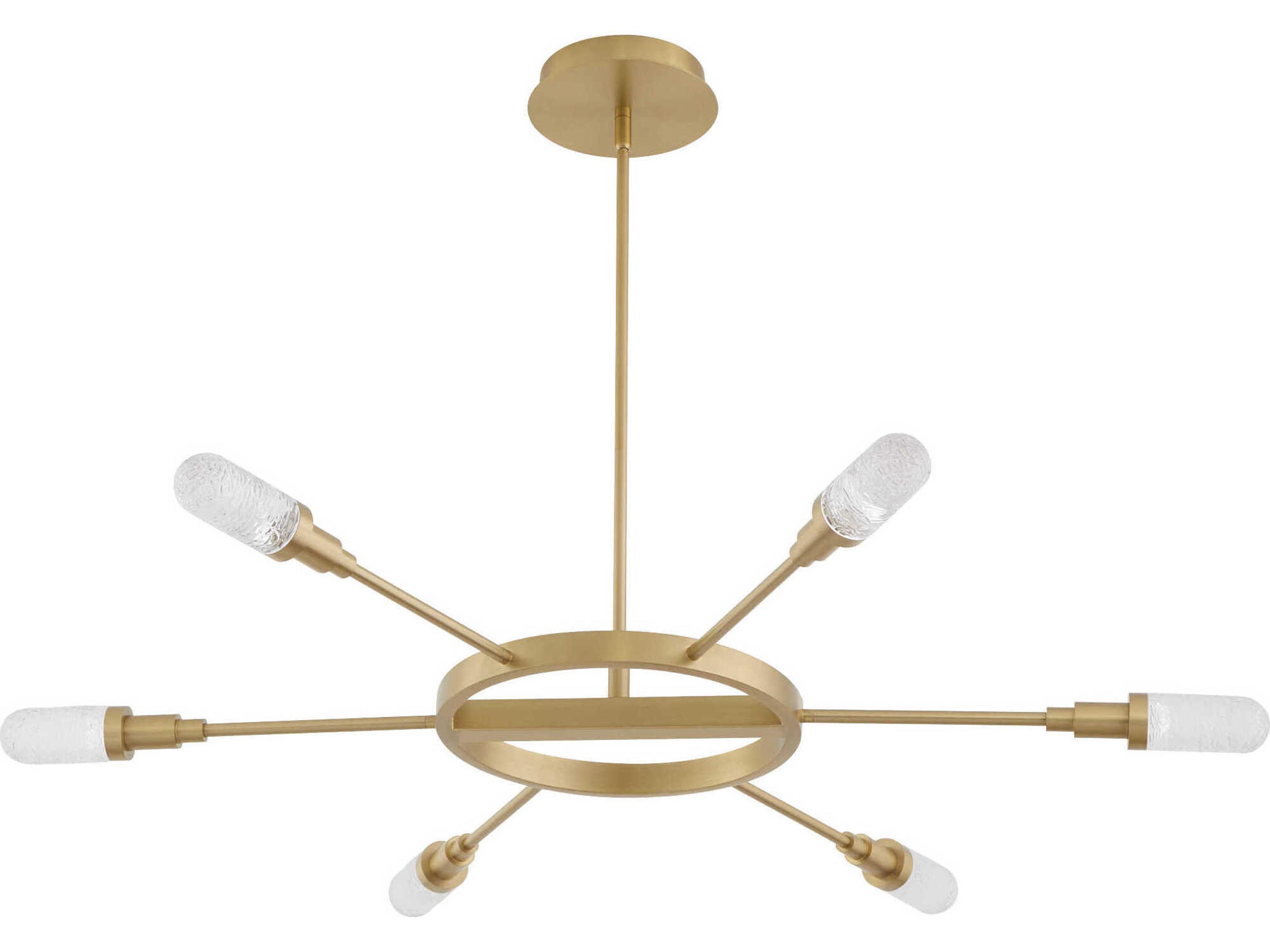 Sperano 6-Light Aged Brass Chandelier