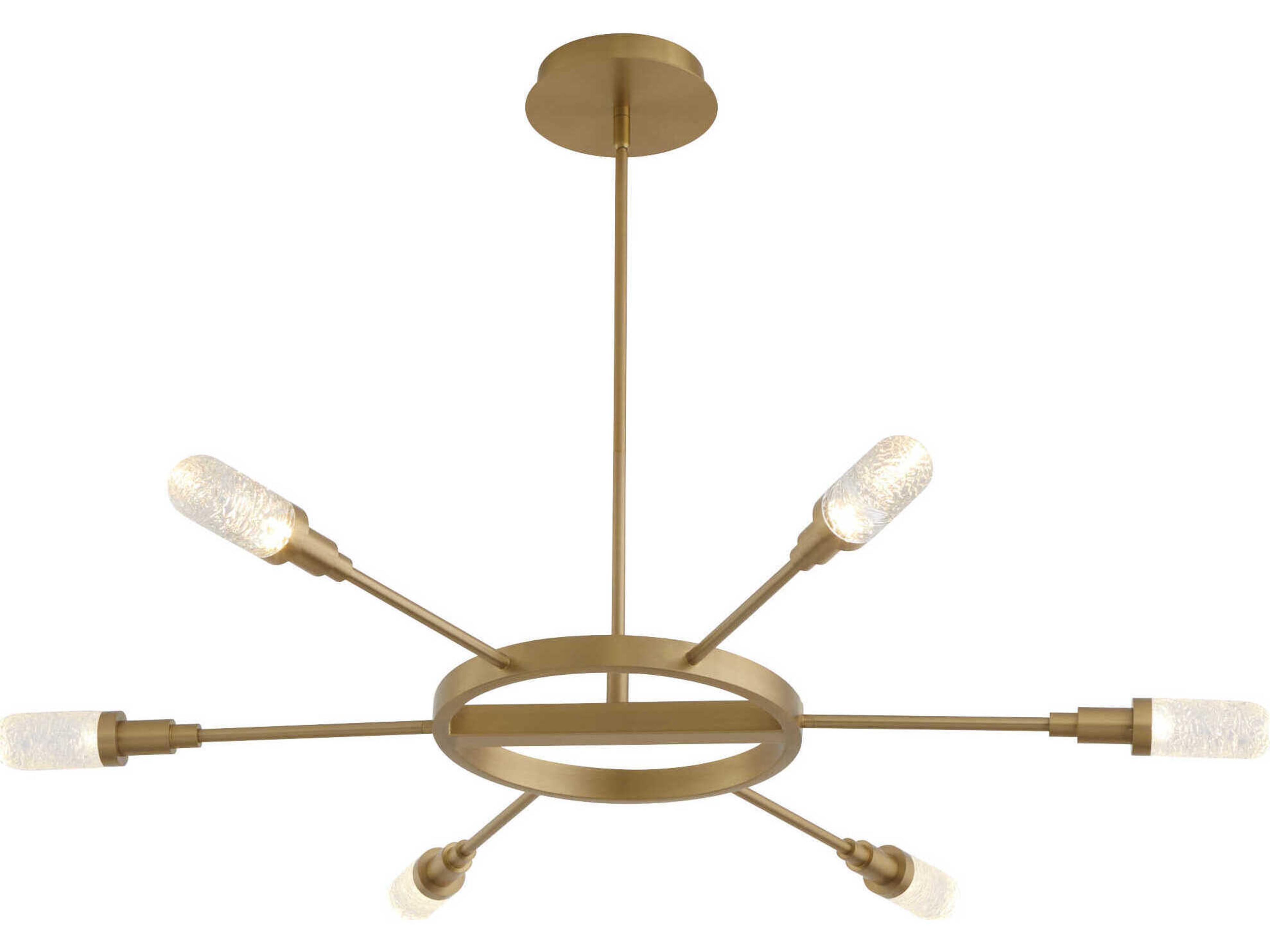 Oxygen by Quorum Sperano 6-Light Aged Brass Chandelier
