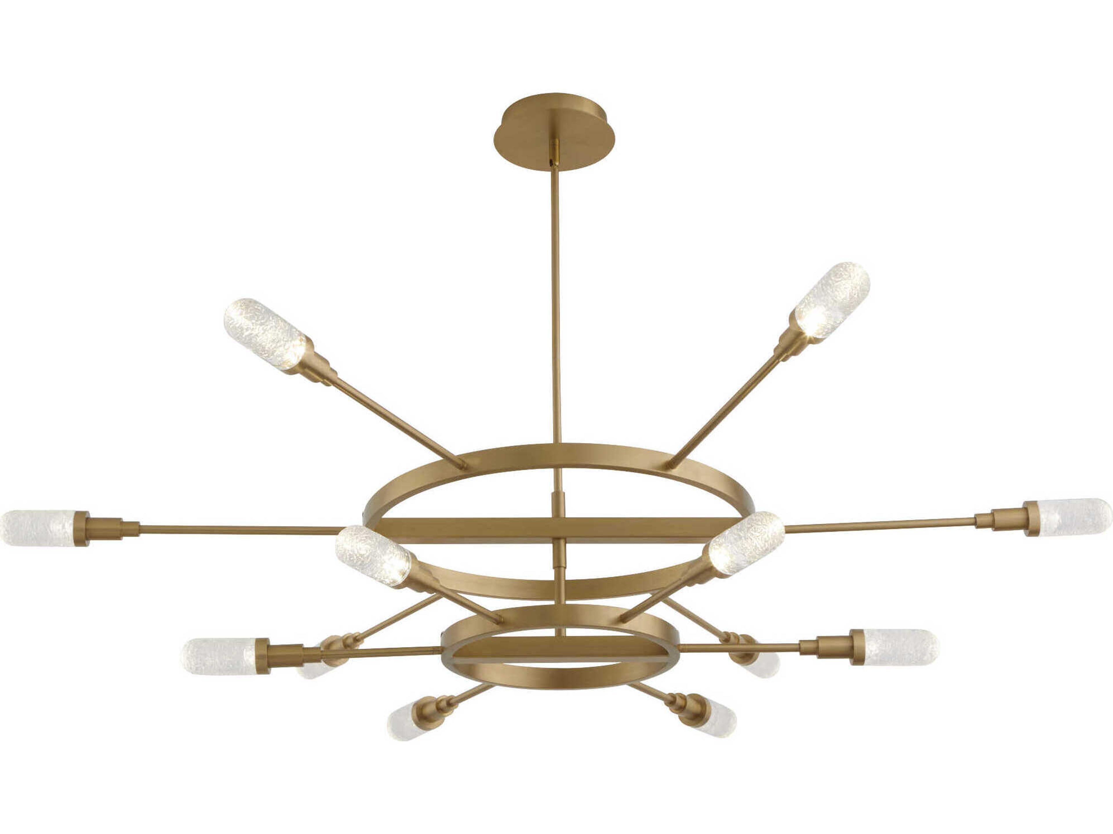 Oxygen by Quorum Sperano Aged Brass Tiered Chandelier