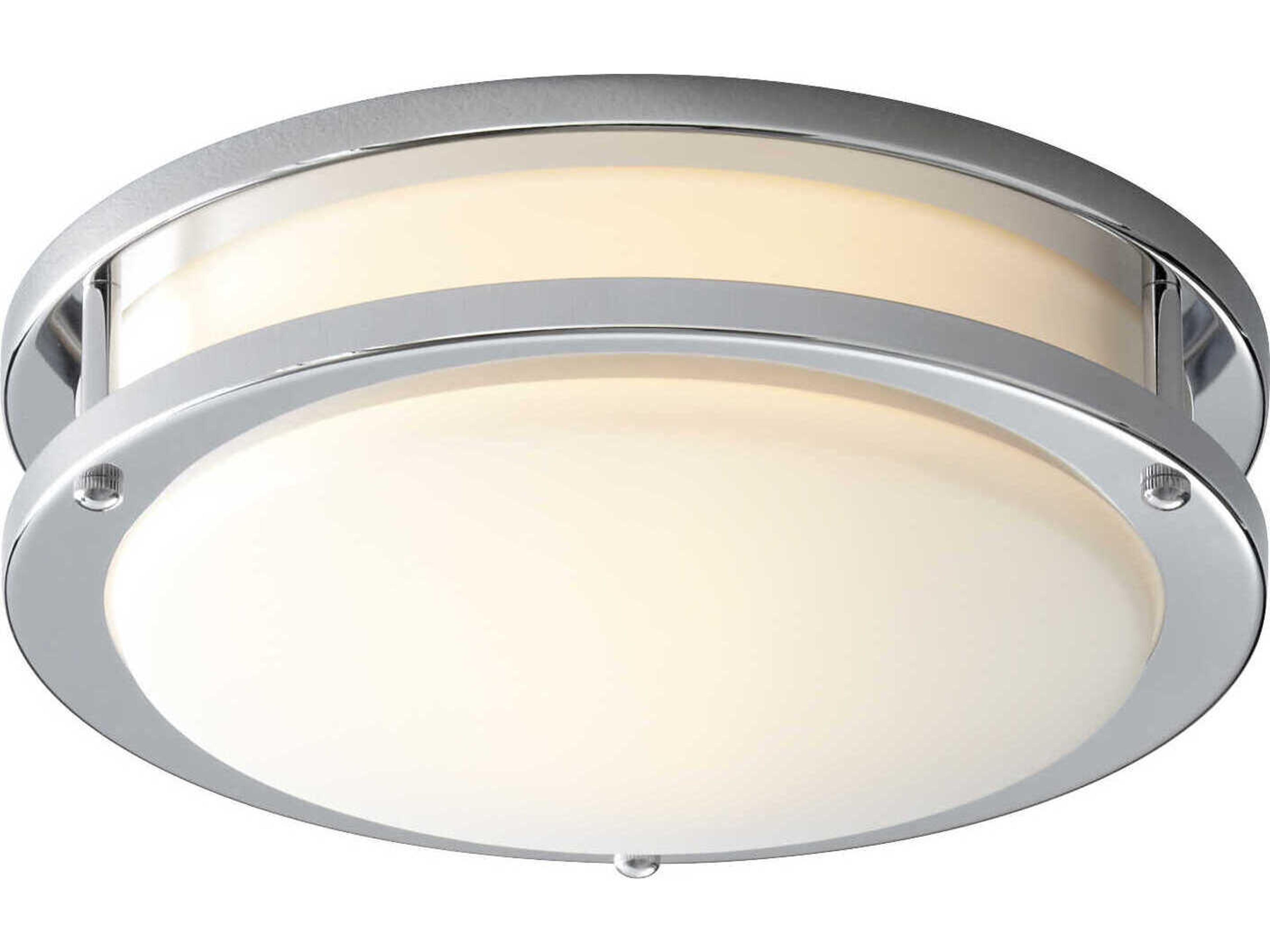 Oxygen by Quorum Oracle 1-Light Polished Chrome Round Flush Mount