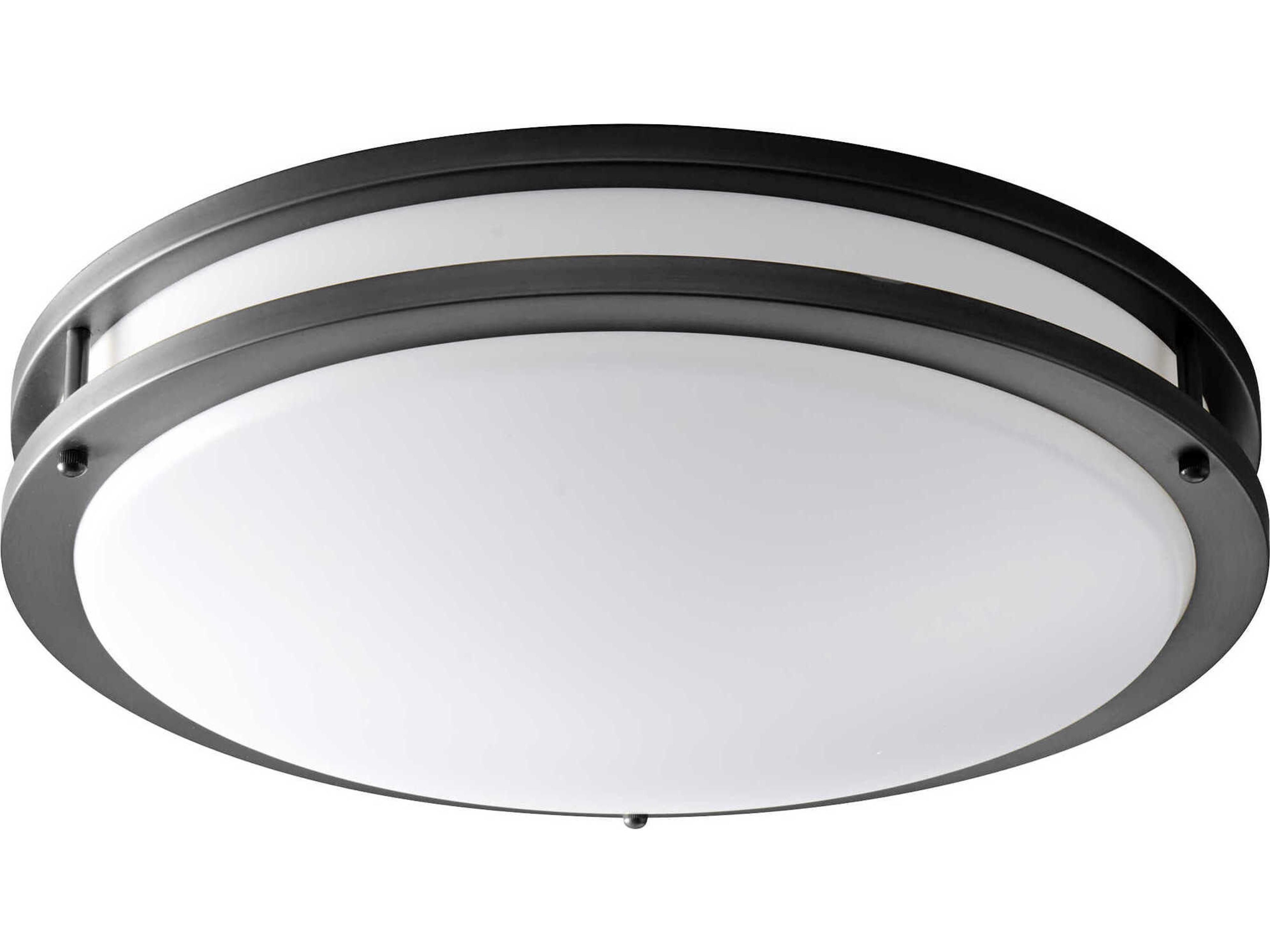Oracle 1-Light Black Round Flush Mount