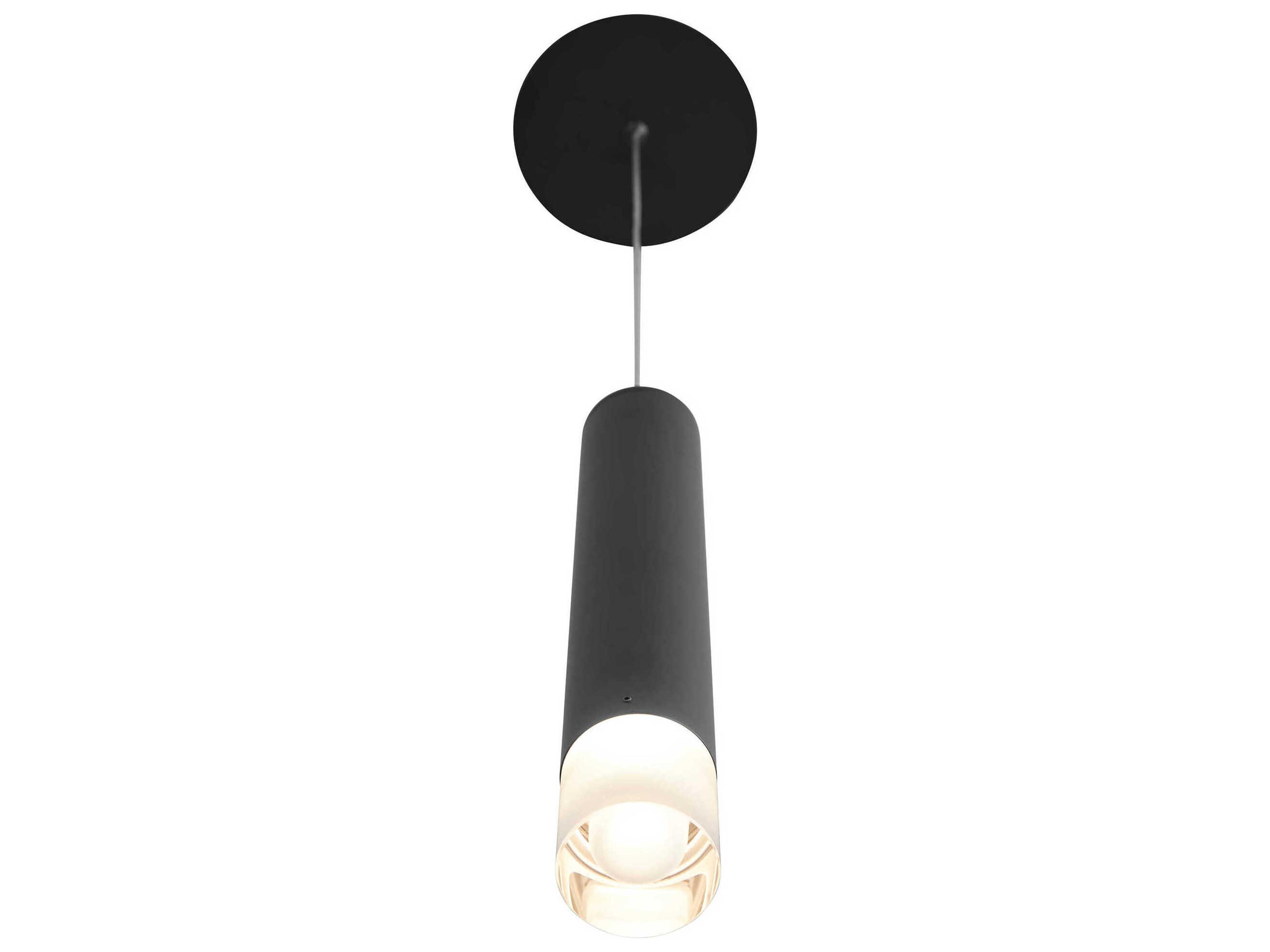 Oxygen by Quorum Alarum 1-Light Black Cylinder Linear Mini Pendant
