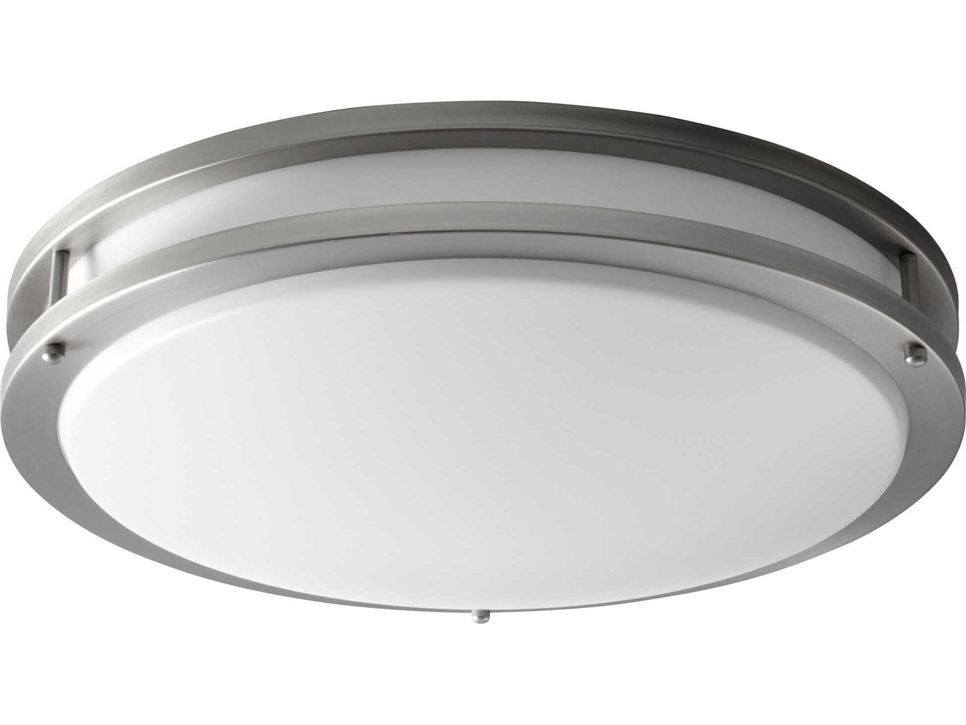 Oracle 2-Light Satin Nickel Round Flush Mount