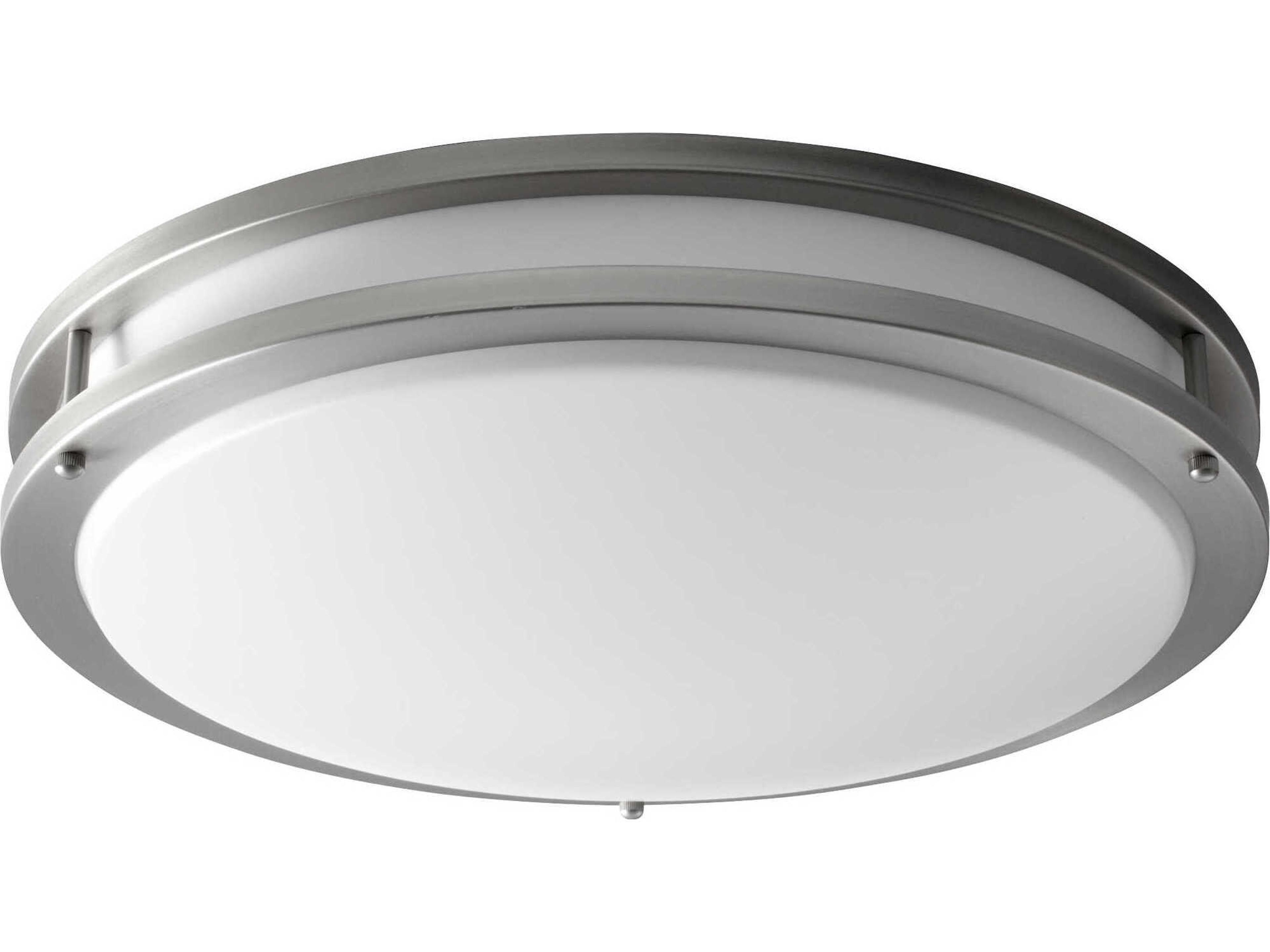 Oracle 2-Light Satin Nickel Round Flush Mount