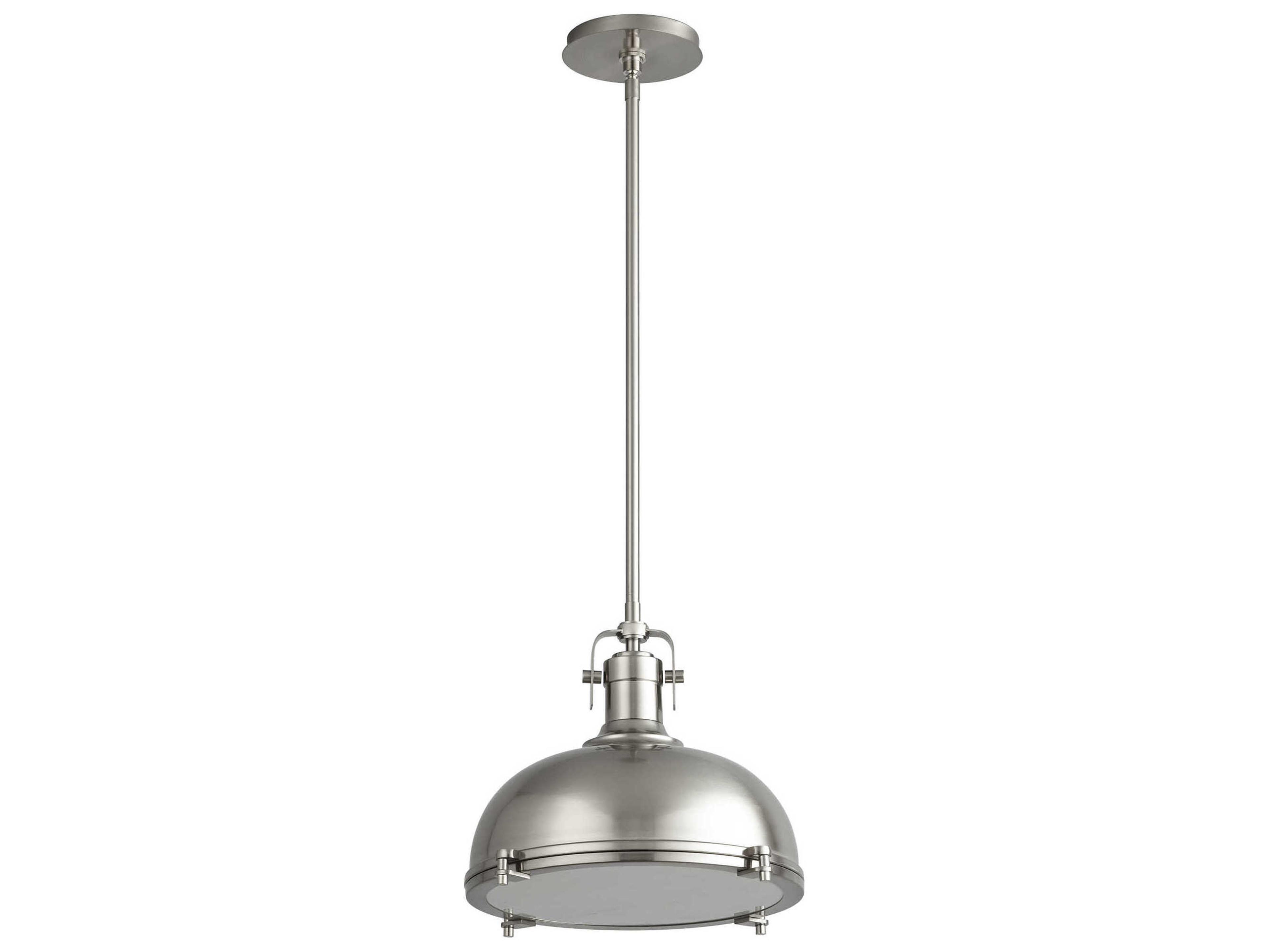 Oxygen by Quorum Vida 1-Light Satin Nickel Dome Pendant