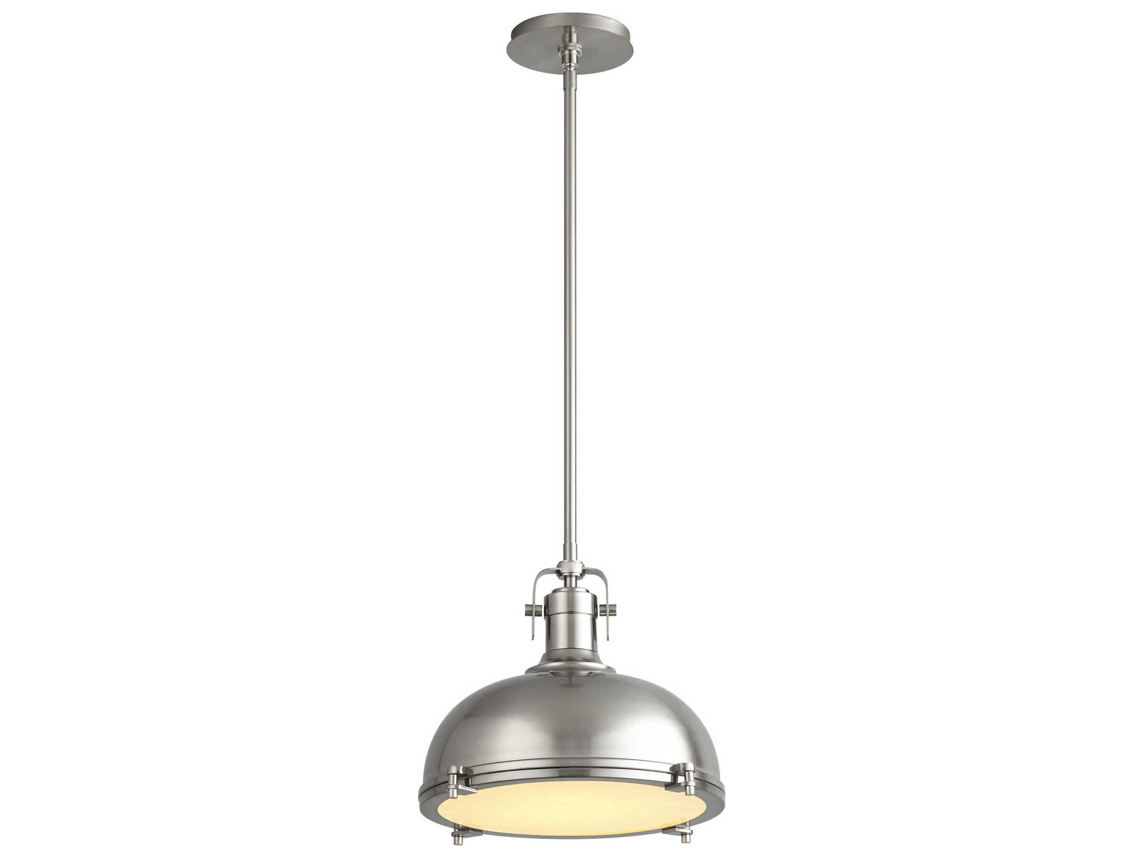 Oxygen by Quorum Vida 1-Light Satin Nickel Dome Pendant