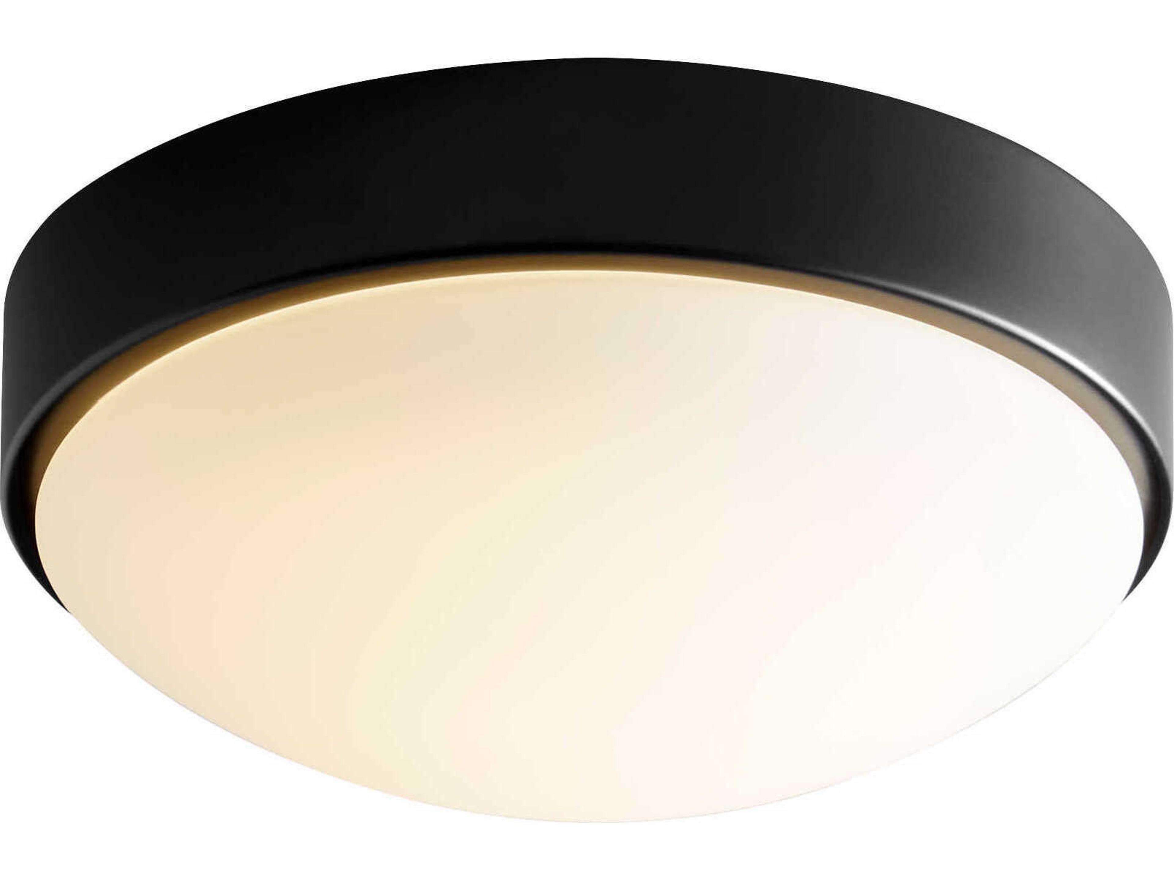 Oxygen by Quorum Journey 1-Light Black Round Flush Mount