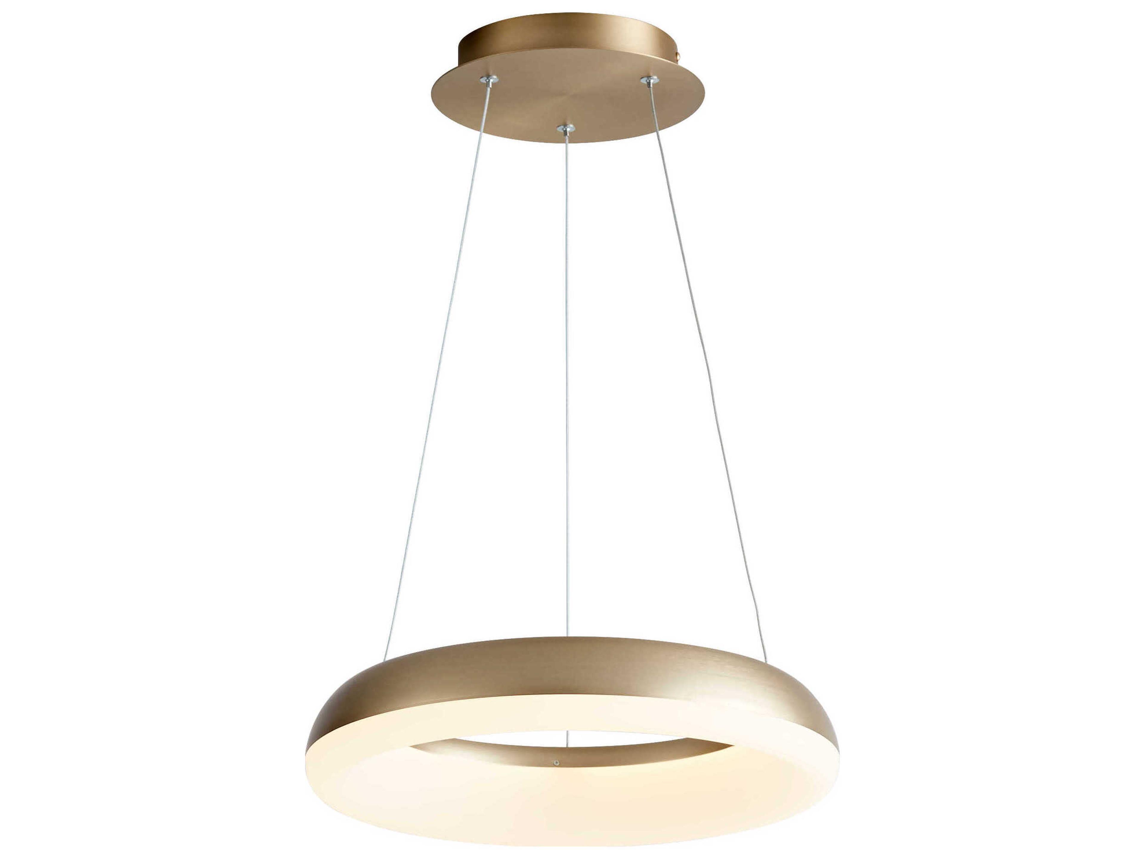 Oxygen by Quorum Roswell 1-Light Aged Brass Round Pendant