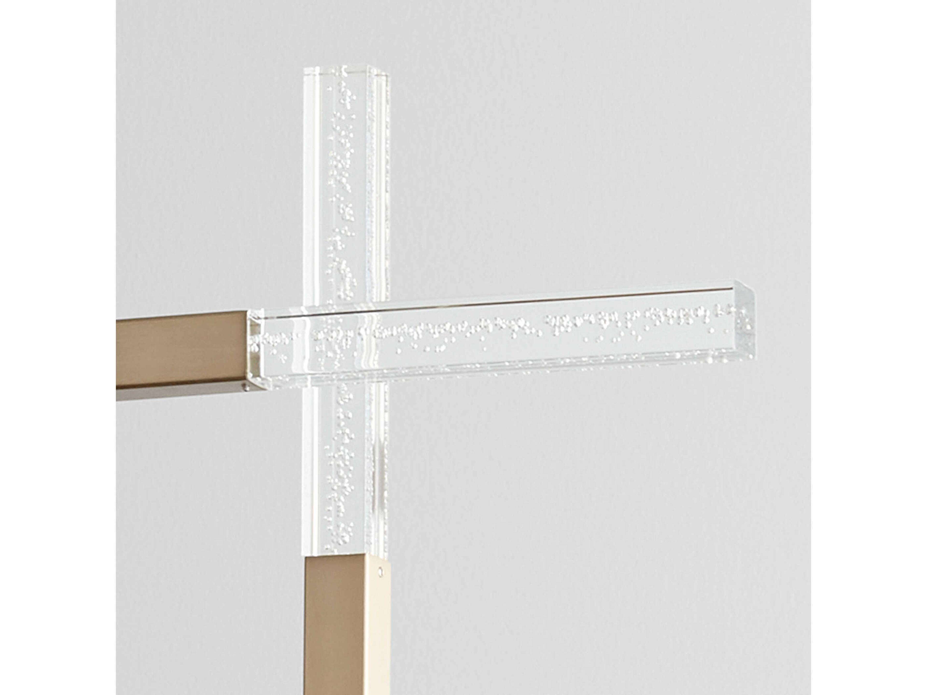 Oxygen by Quorum Atlantis 9-Light Aged Brass Geometric Chandelier