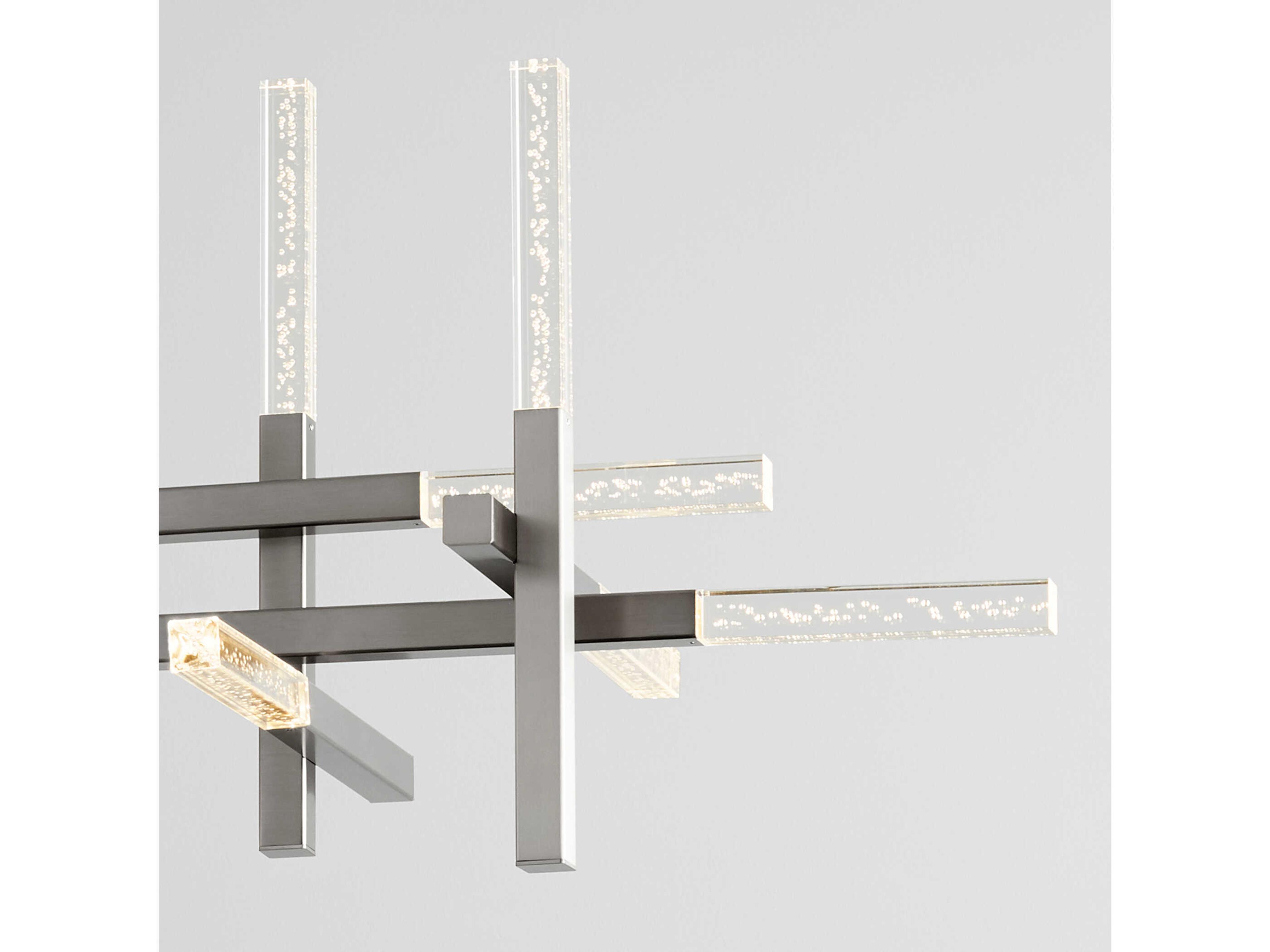 Oxygen by Quorum Atlantis 13-Light Satin Nickel Linear Chandelier