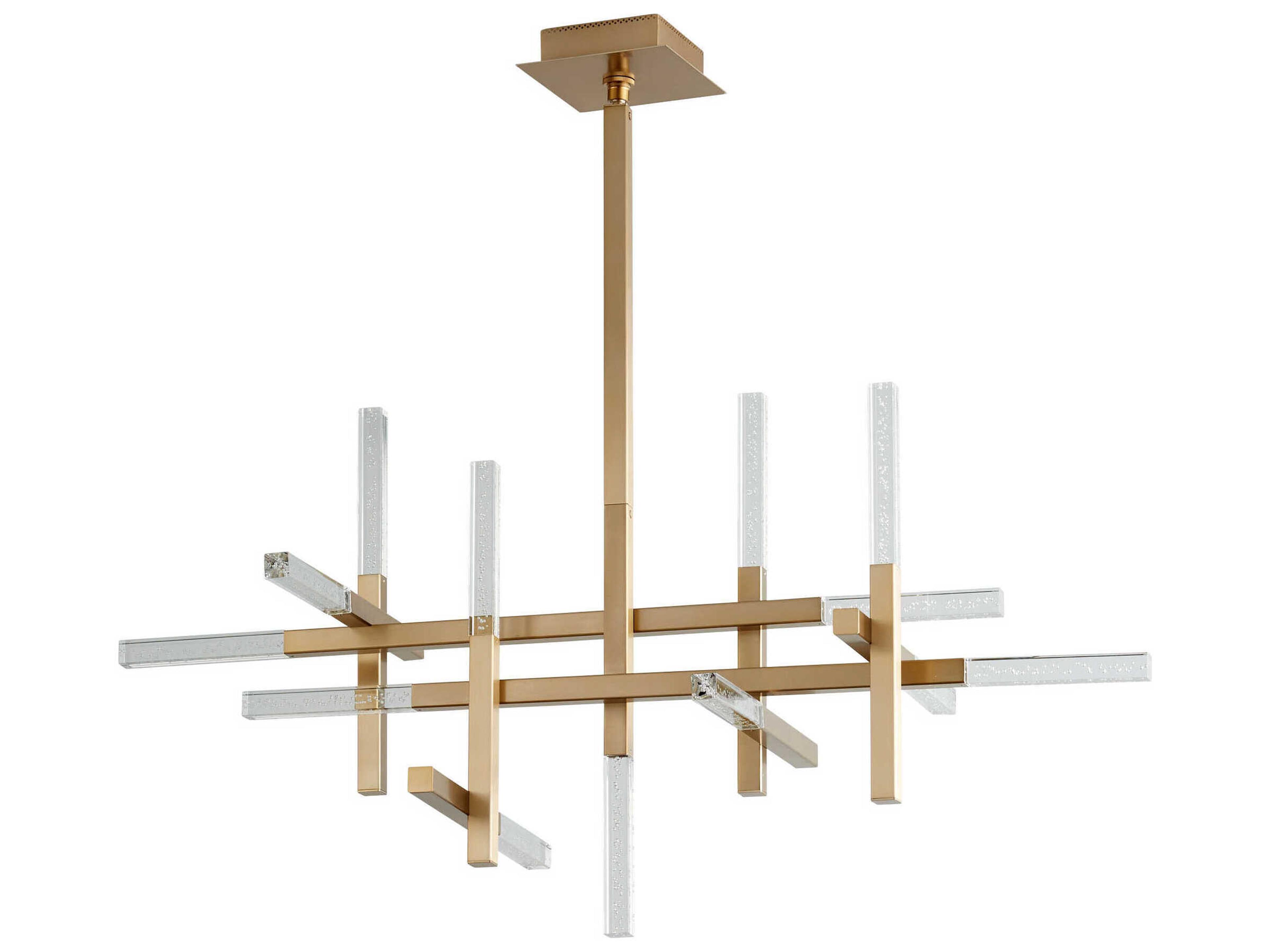 Atlantis 13-Light Aged Brass Linear Chandelier