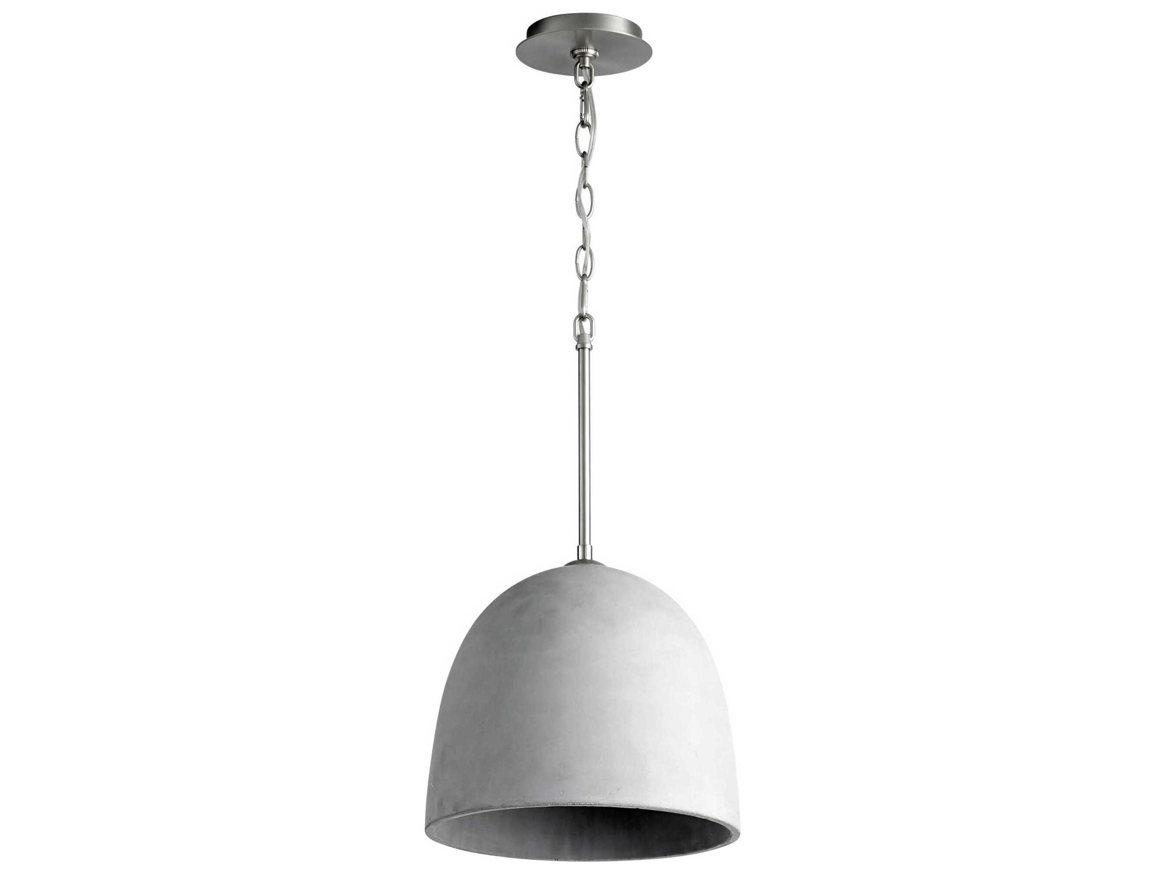 Dune 1-Light Grey Satin Nickel Dome Mini Pendant