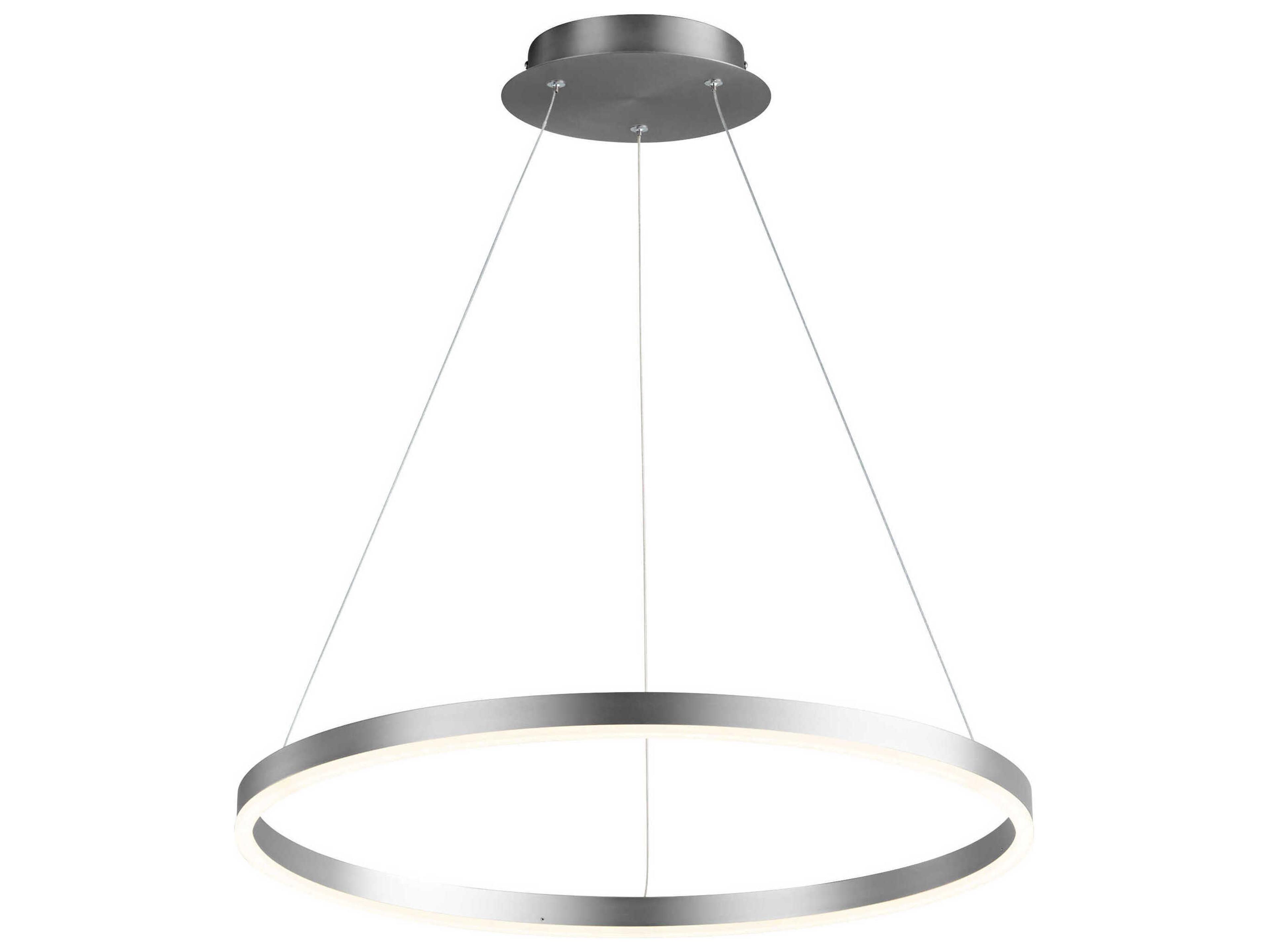 Oxygen by Quorum Circulo 1-Light Satin Nickel Pendant