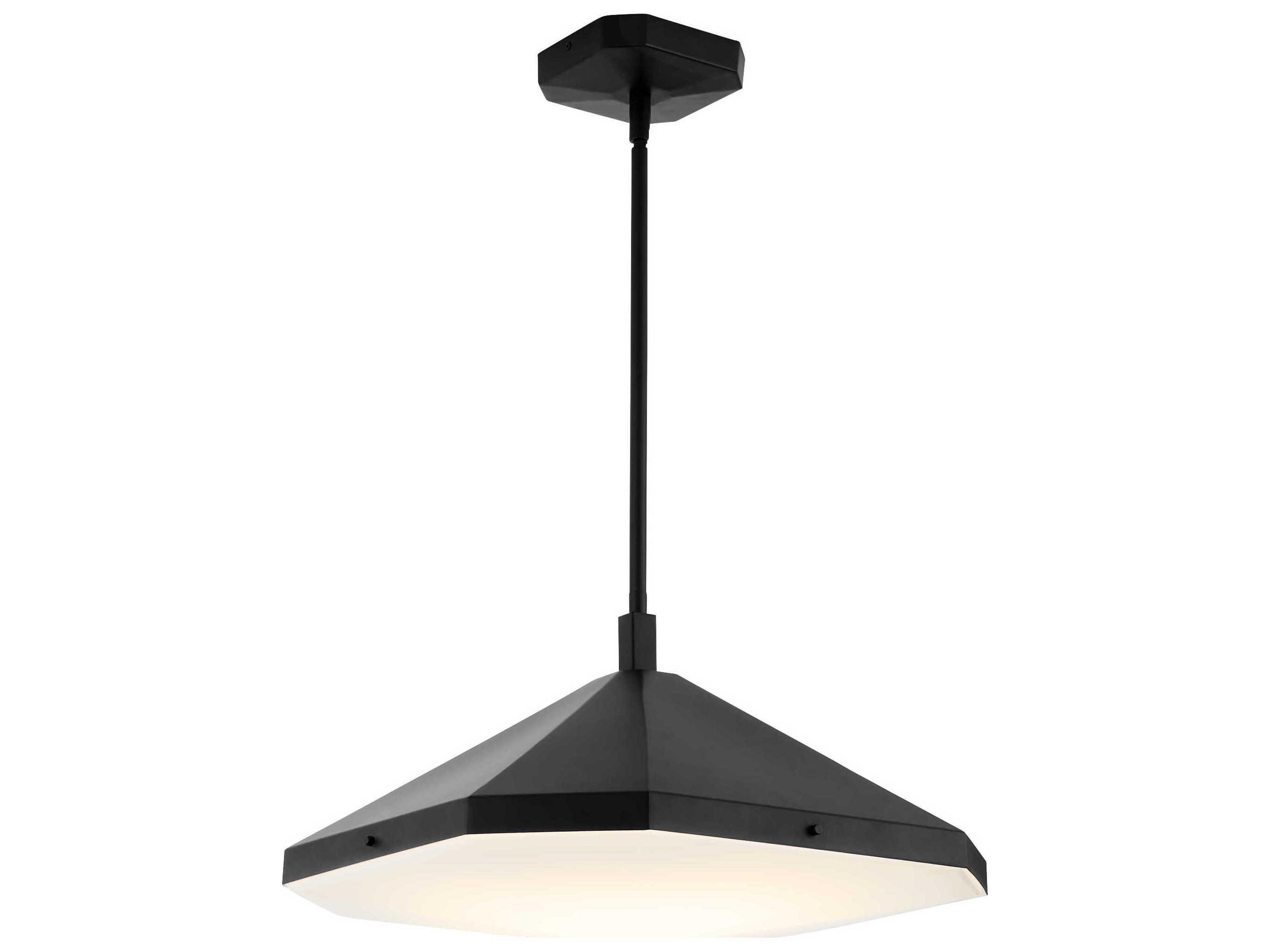 Oxygen by Quorum Tempe Black Geometric Pendant