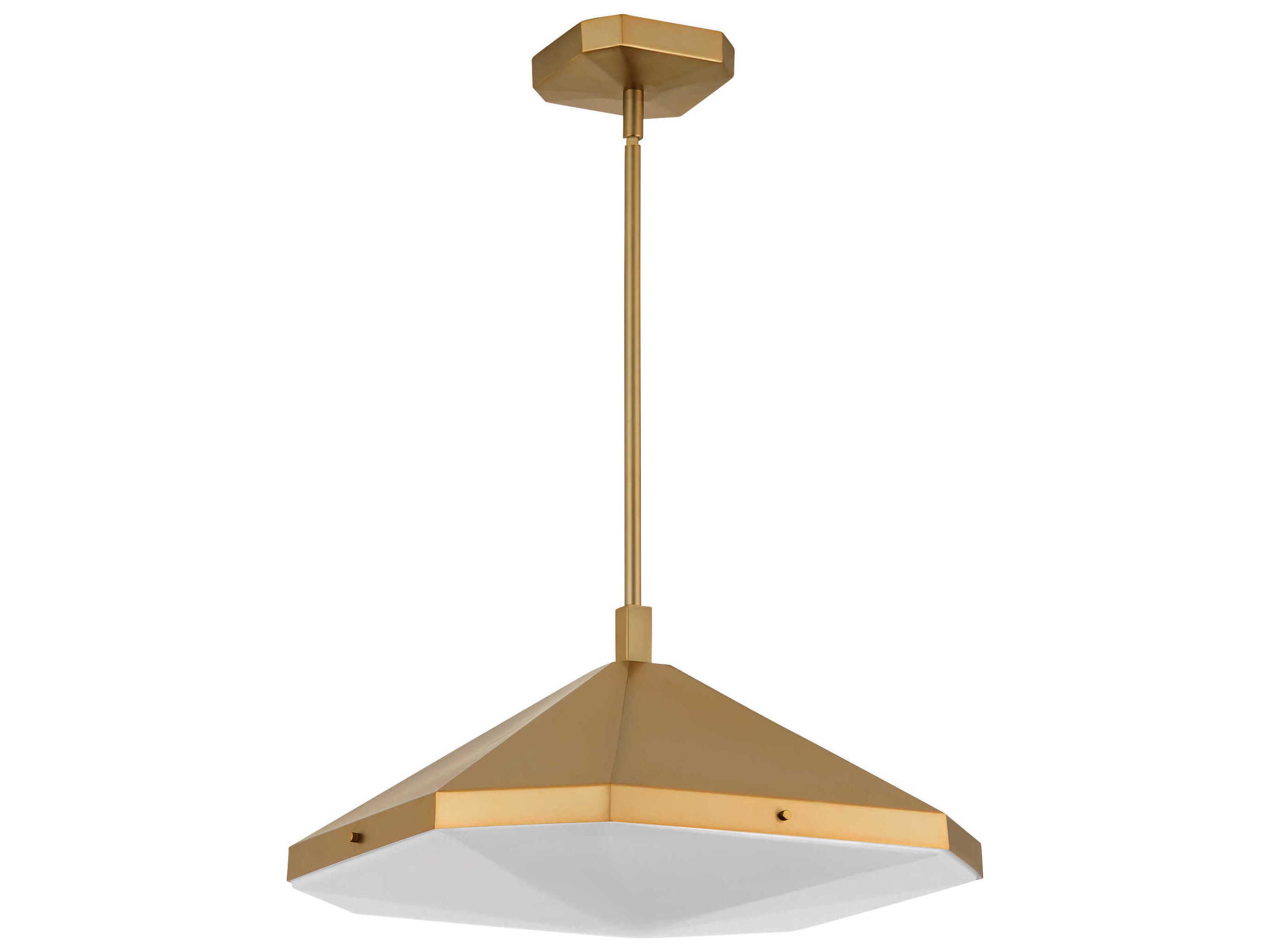 Tempe Brushed Brass Geometric Pendant