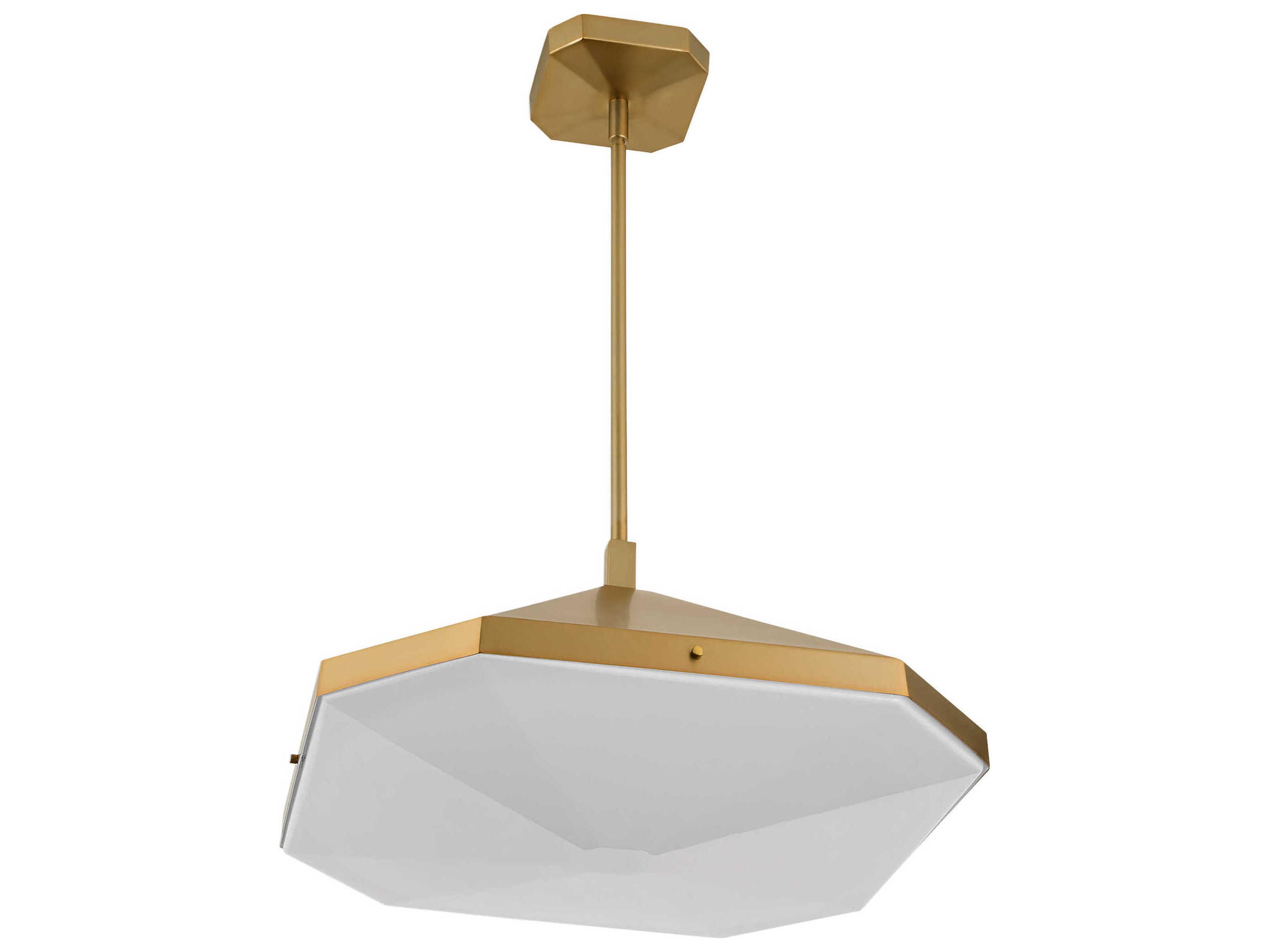 Oxygen by Quorum Tempe Brushed Brass Geometric Pendant