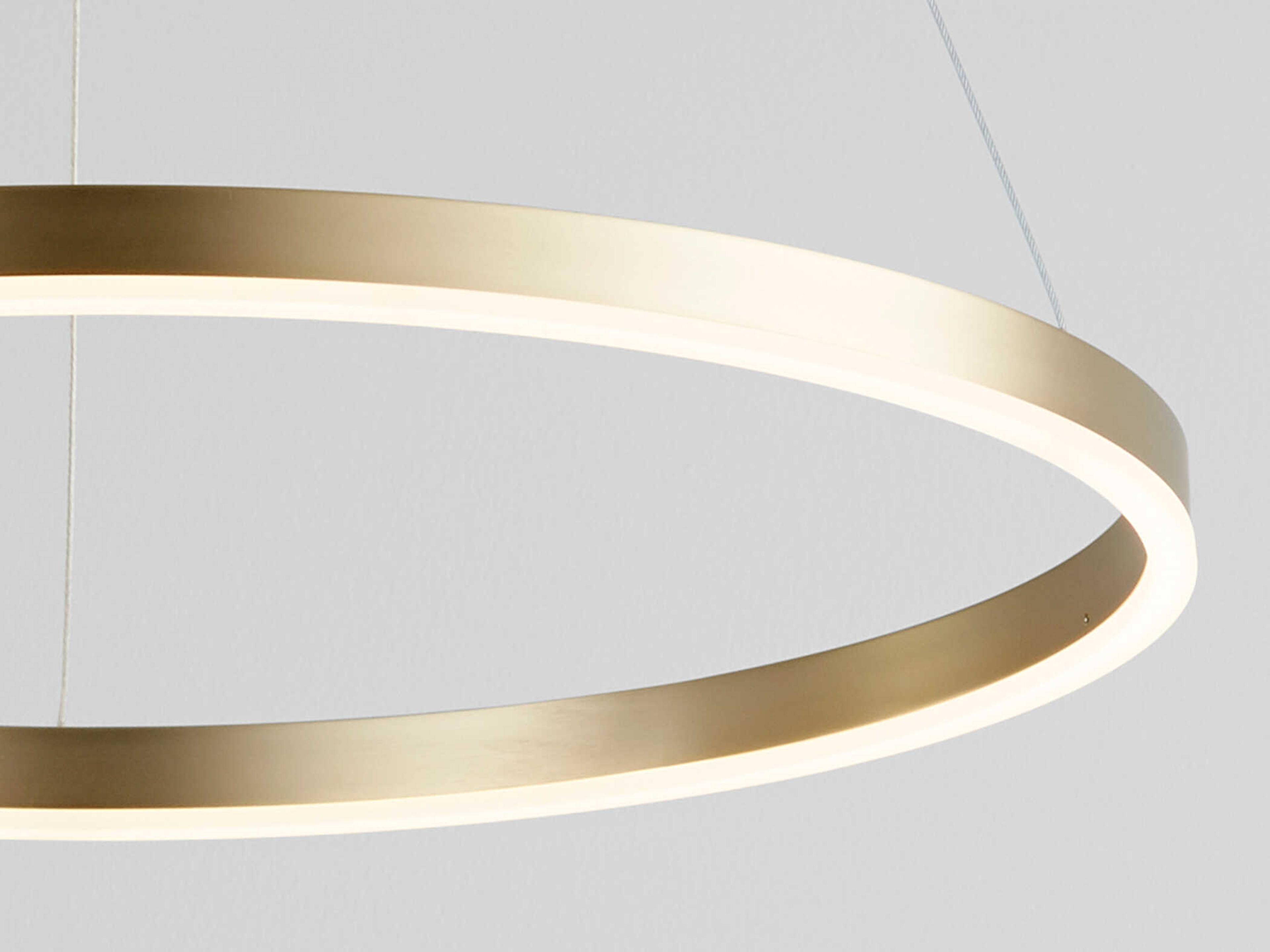 Oxygen by Quorum Circulo 1-Light Aged Brass Pendant