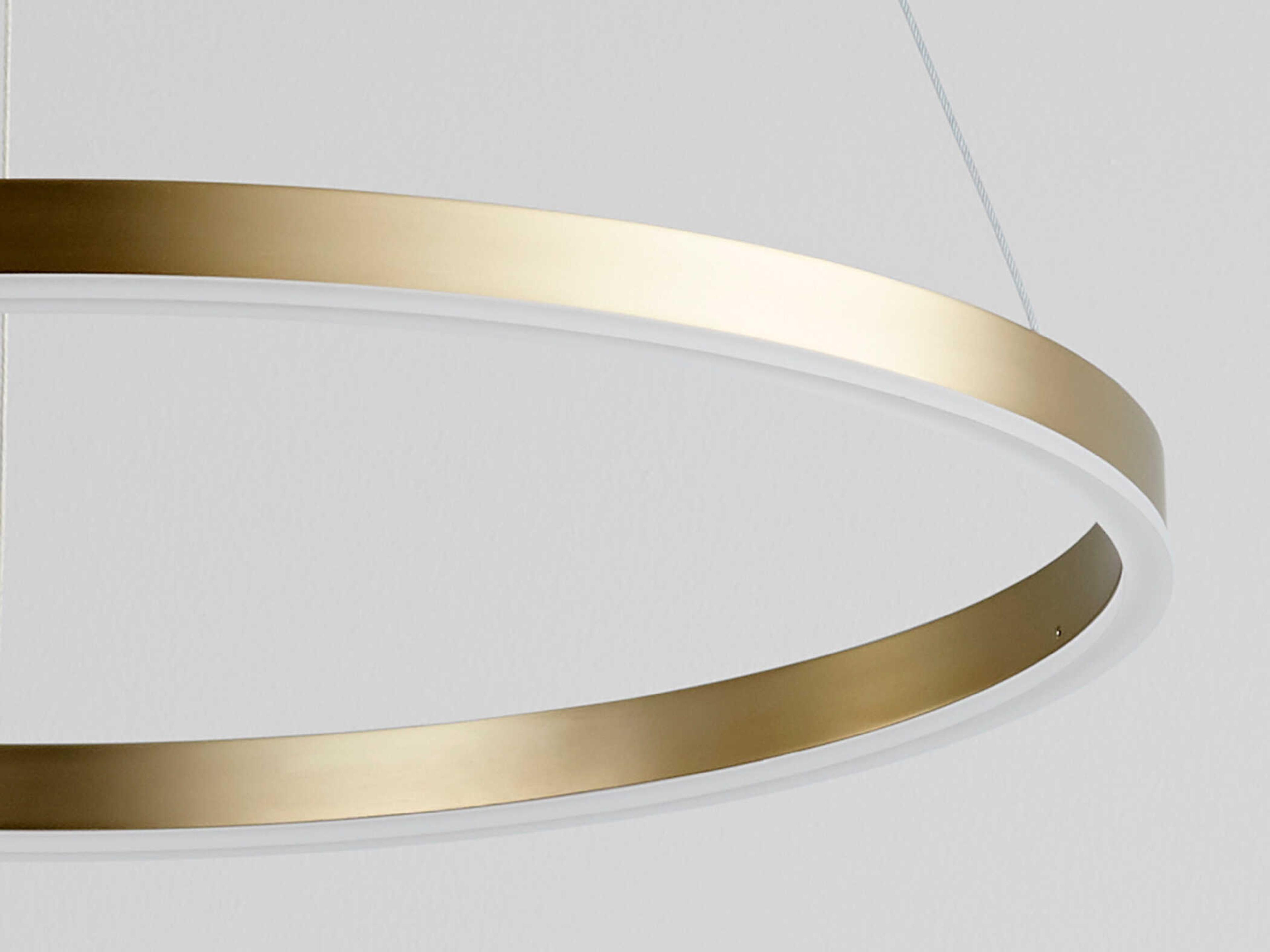 Oxygen by Quorum Circulo 1-Light Aged Brass Pendant