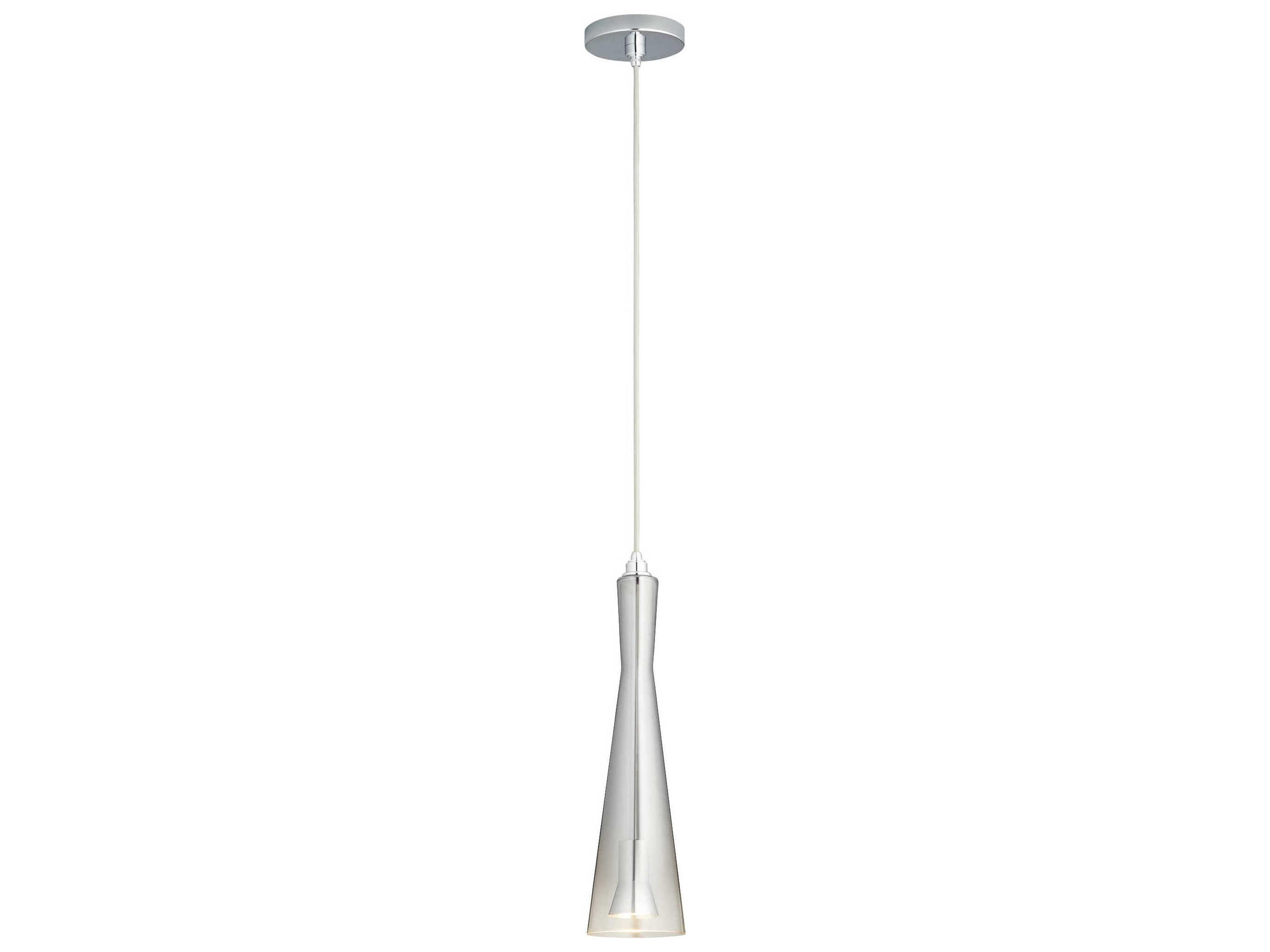 Oxygen by Quorum Cornet 1-Light Polished Chrome Smoke Ombre Mini Pendant
