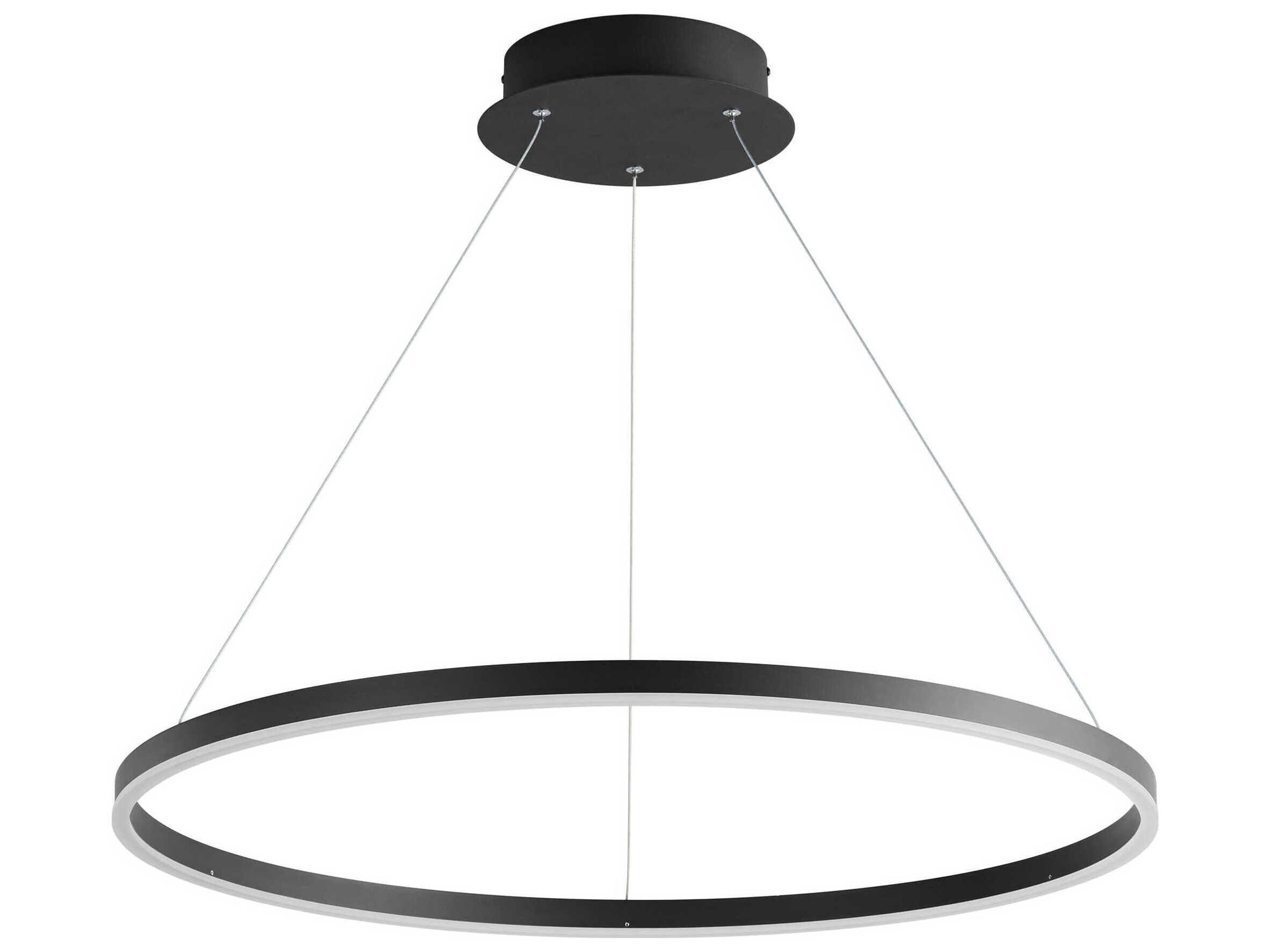 Circulo 1-Light Black Pendant