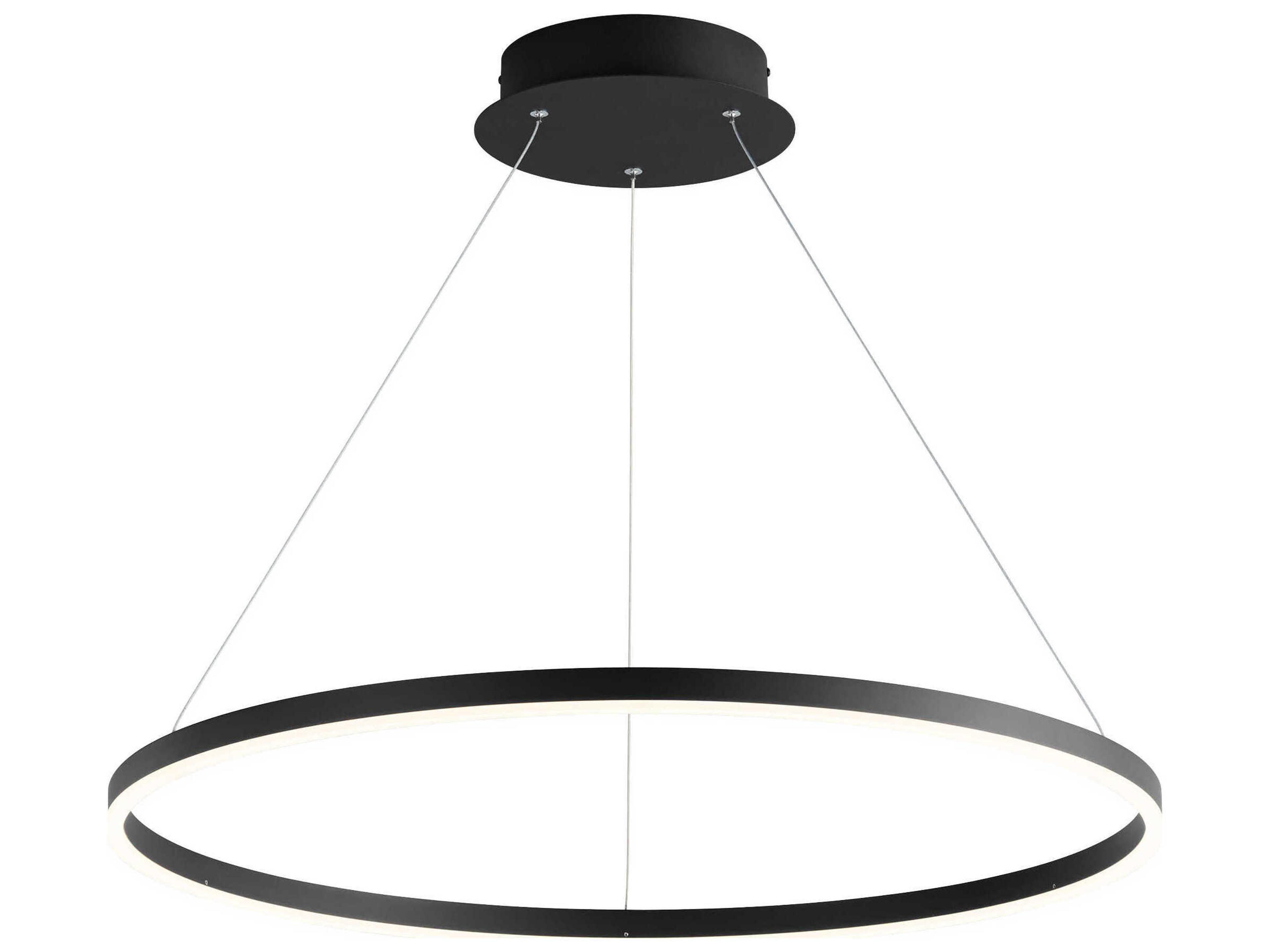 Oxygen by Quorum Circulo 1-Light Black Pendant