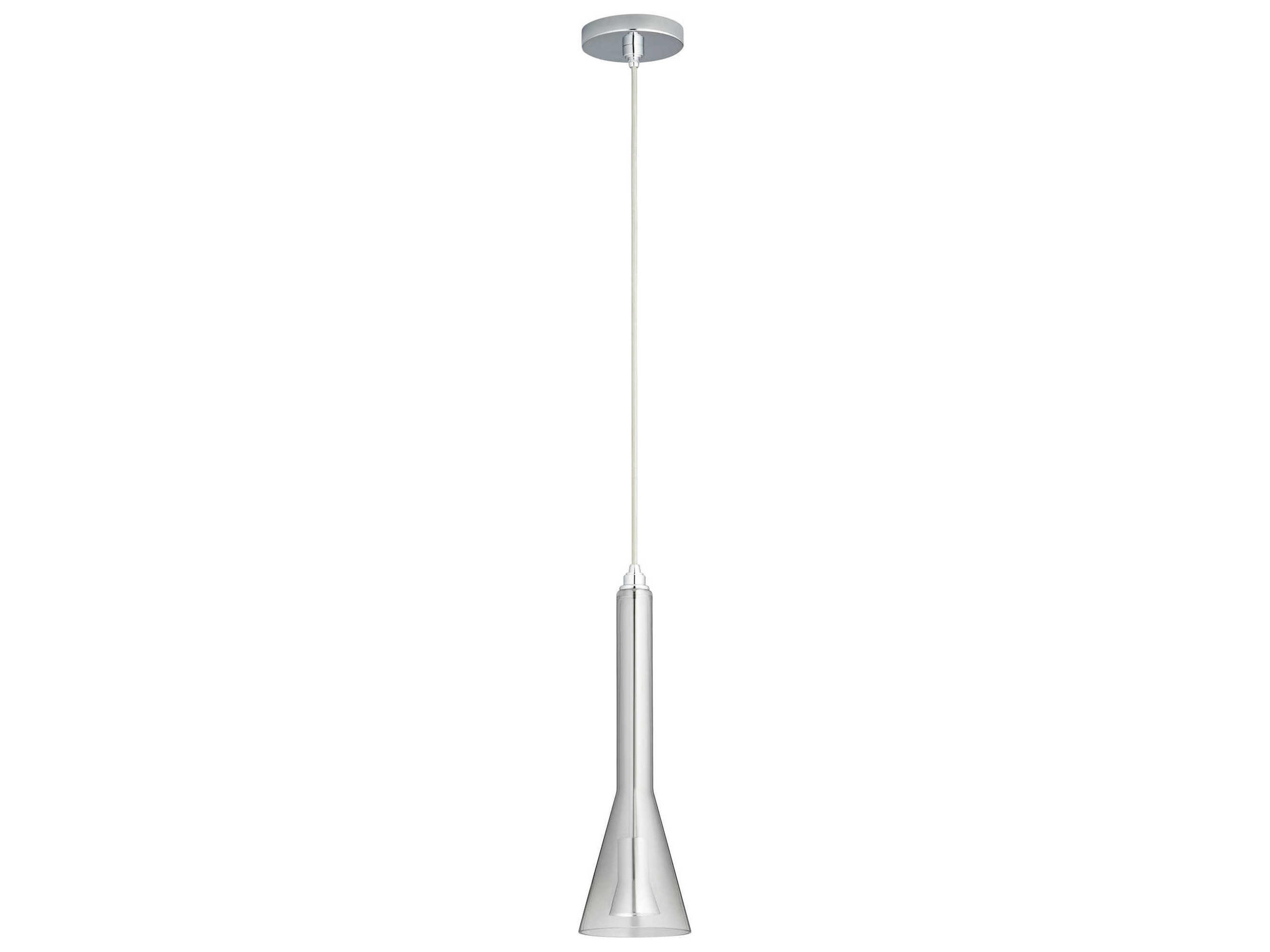 Liberty 1-Light Polished Chrome Smoke Ombre Mini Pendant