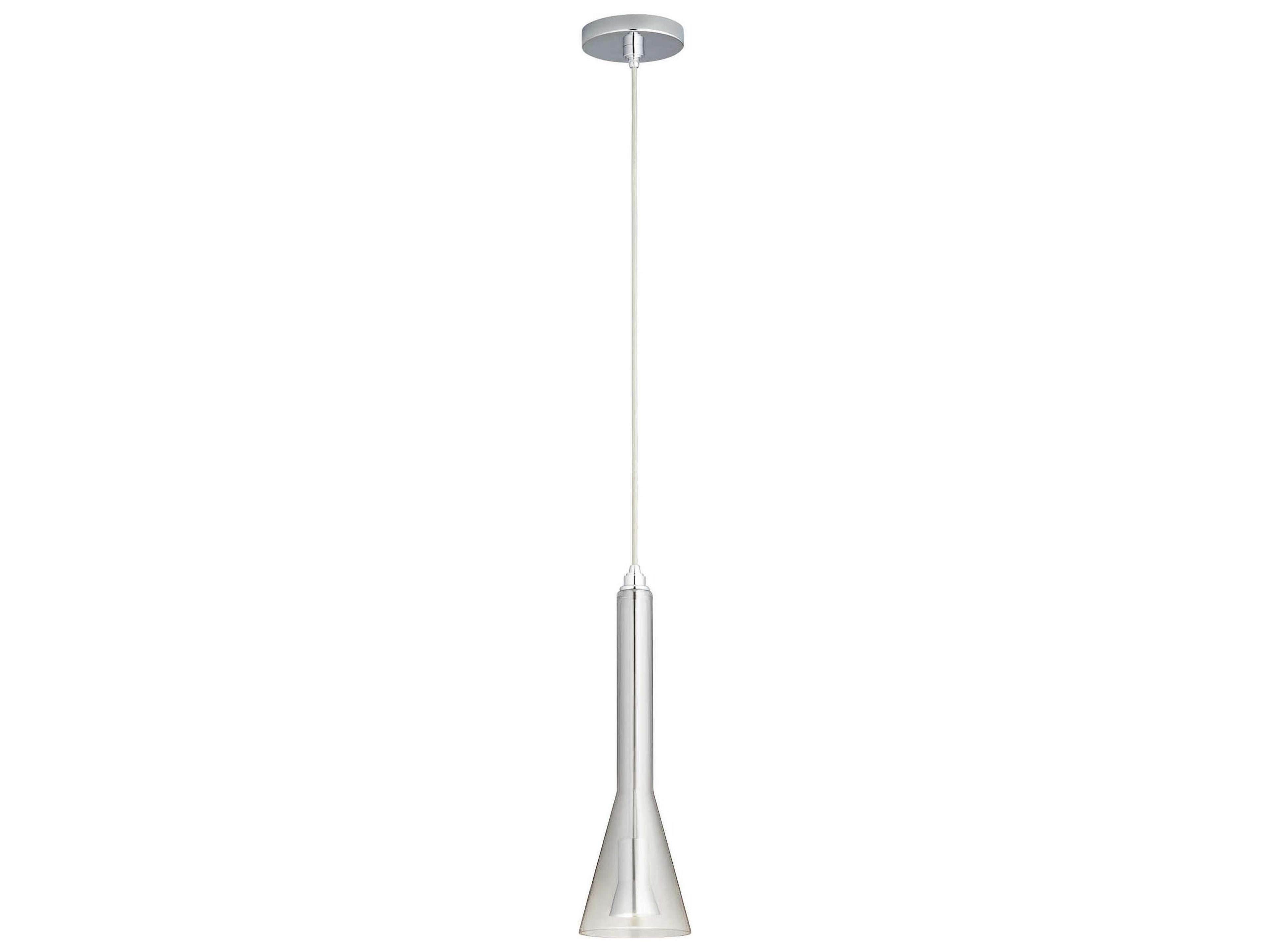 Oxygen by Quorum Liberty 1-Light Polished Chrome Smoke Ombre Mini Pendant