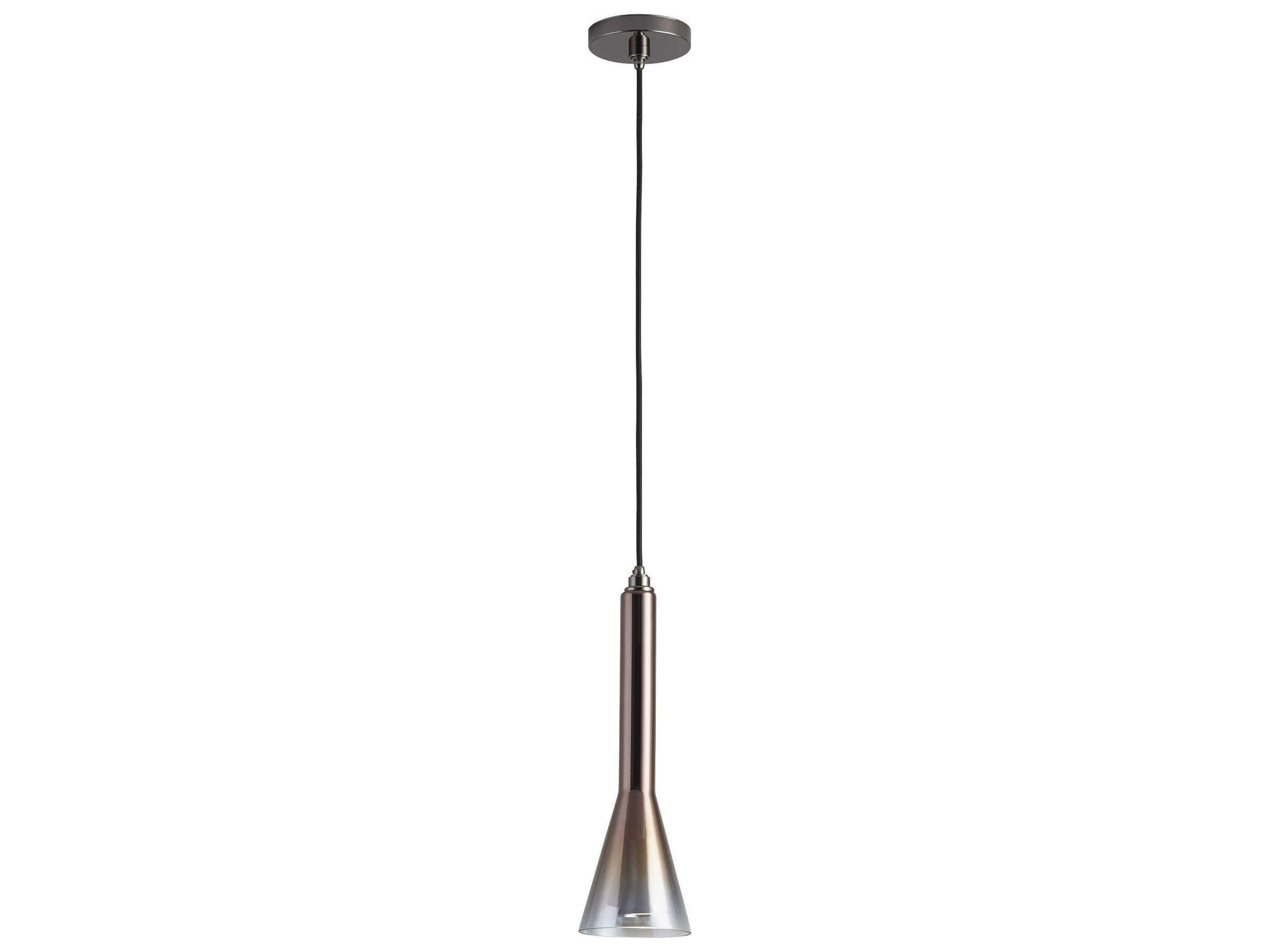 Oxygen by Quorum Liberty 1-Light Gunmetal Coffee Ombre Mini Pendant