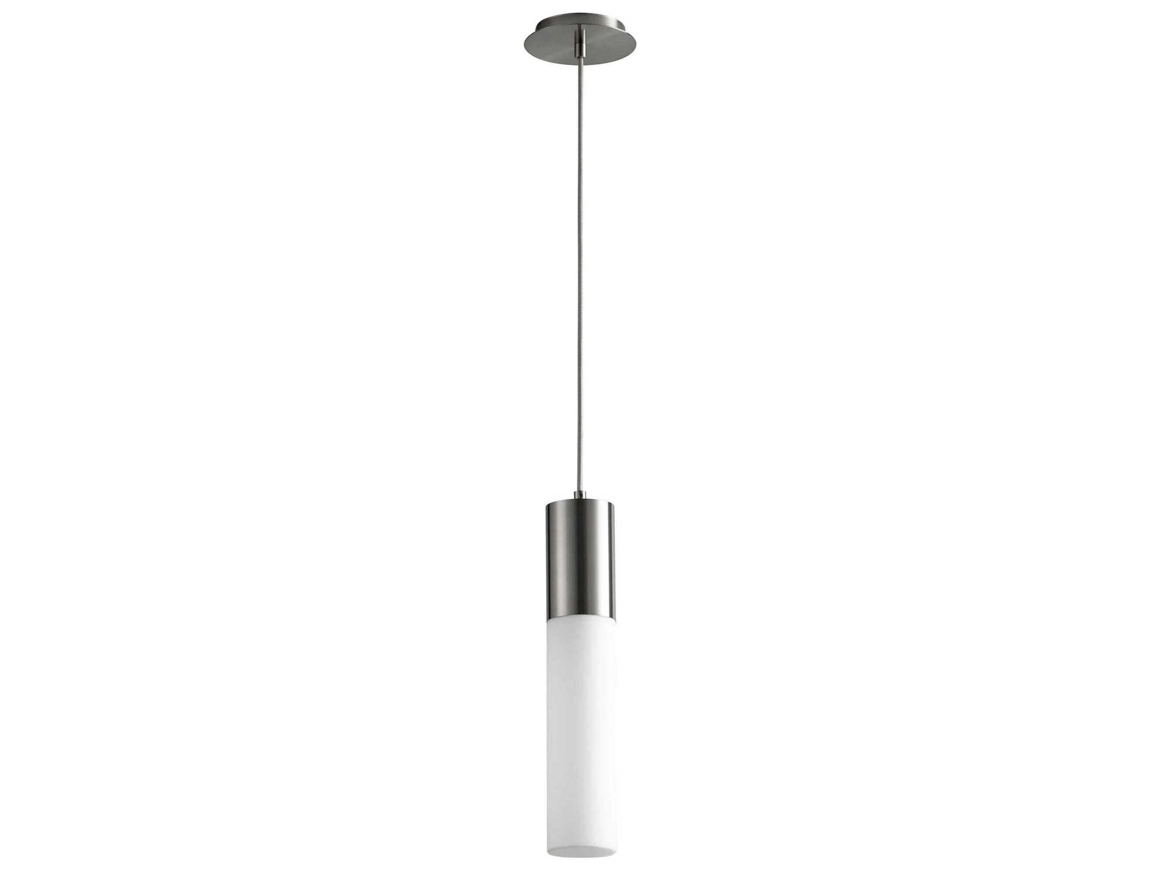 Magnum 1-Light Satin Nickel Cylinder Mini Pendant