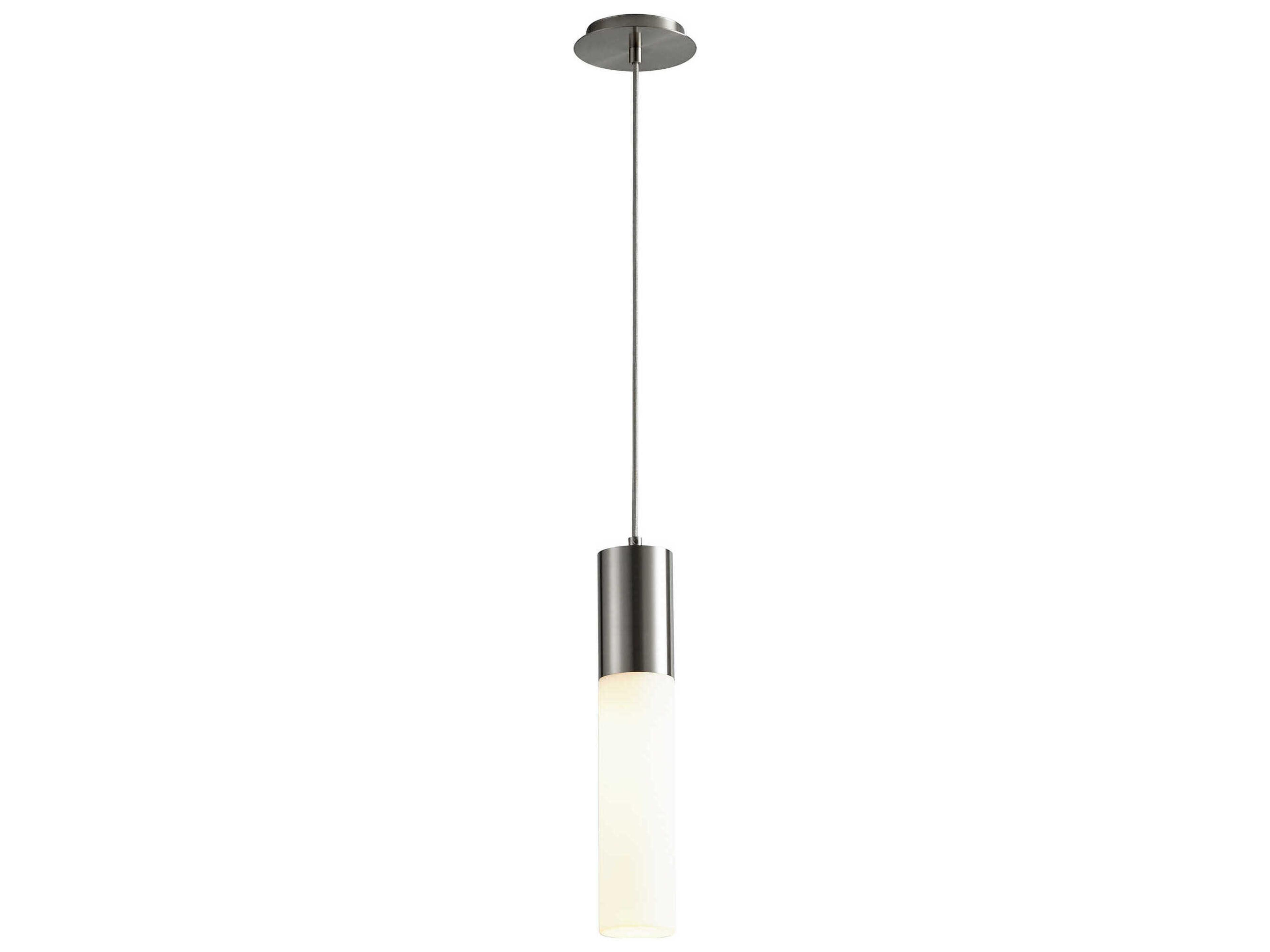 Oxygen by Quorum Magnum 1-Light Satin Nickel Cylinder Mini Pendant