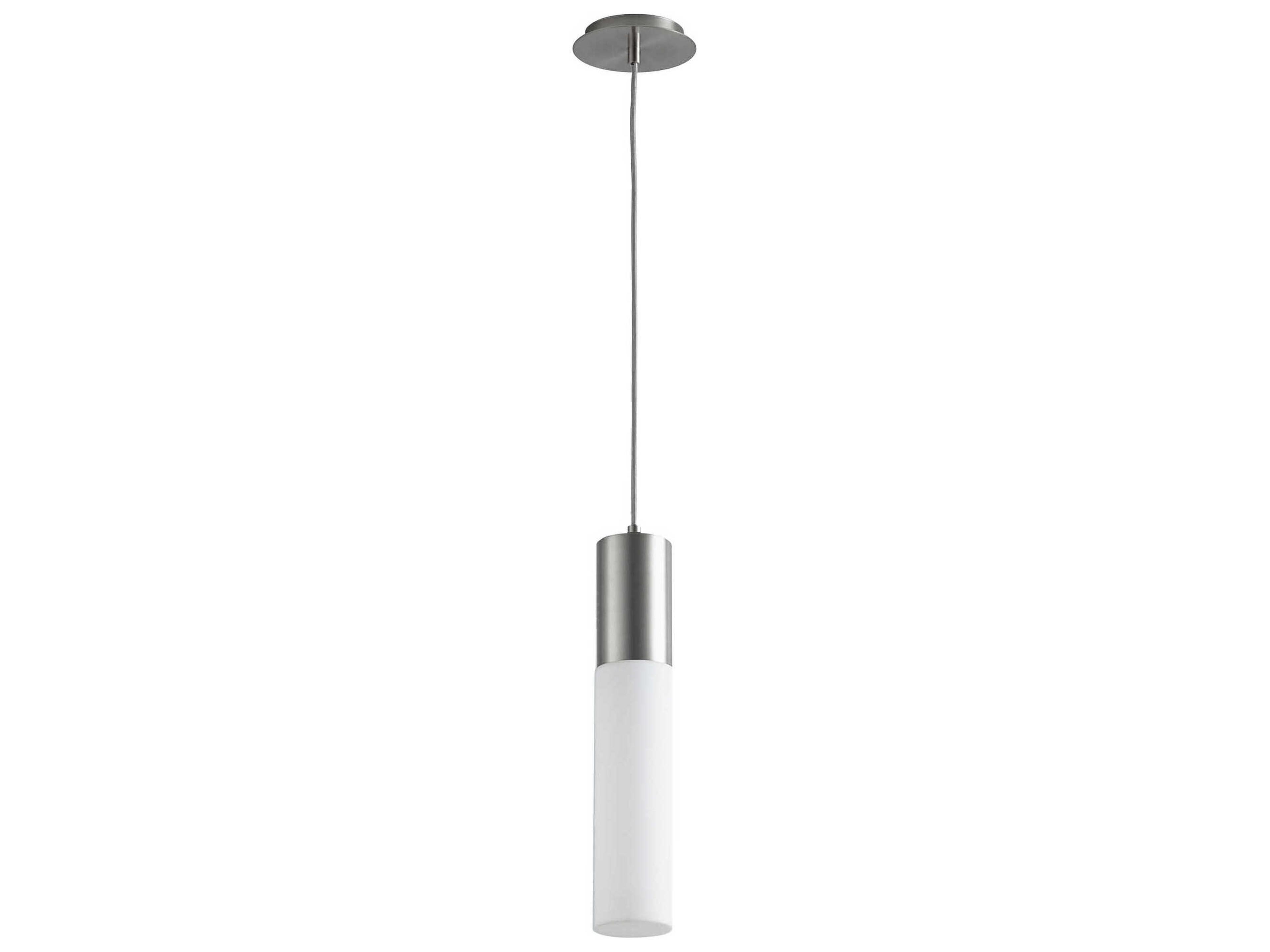 Magnum 1-Light Satin Nickel Cylinder Mini Pendant
