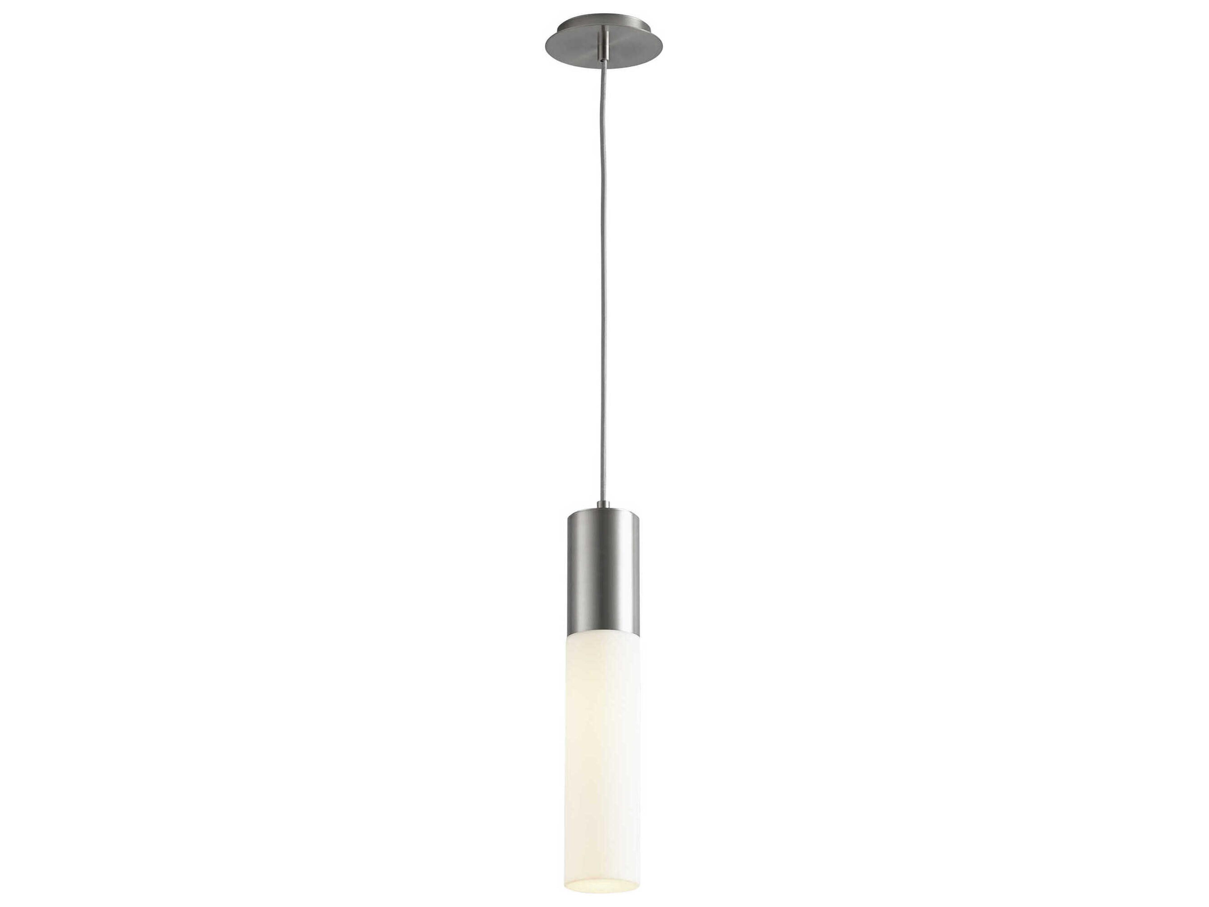 Oxygen by Quorum Magnum 1-Light Satin Nickel Cylinder Mini Pendant