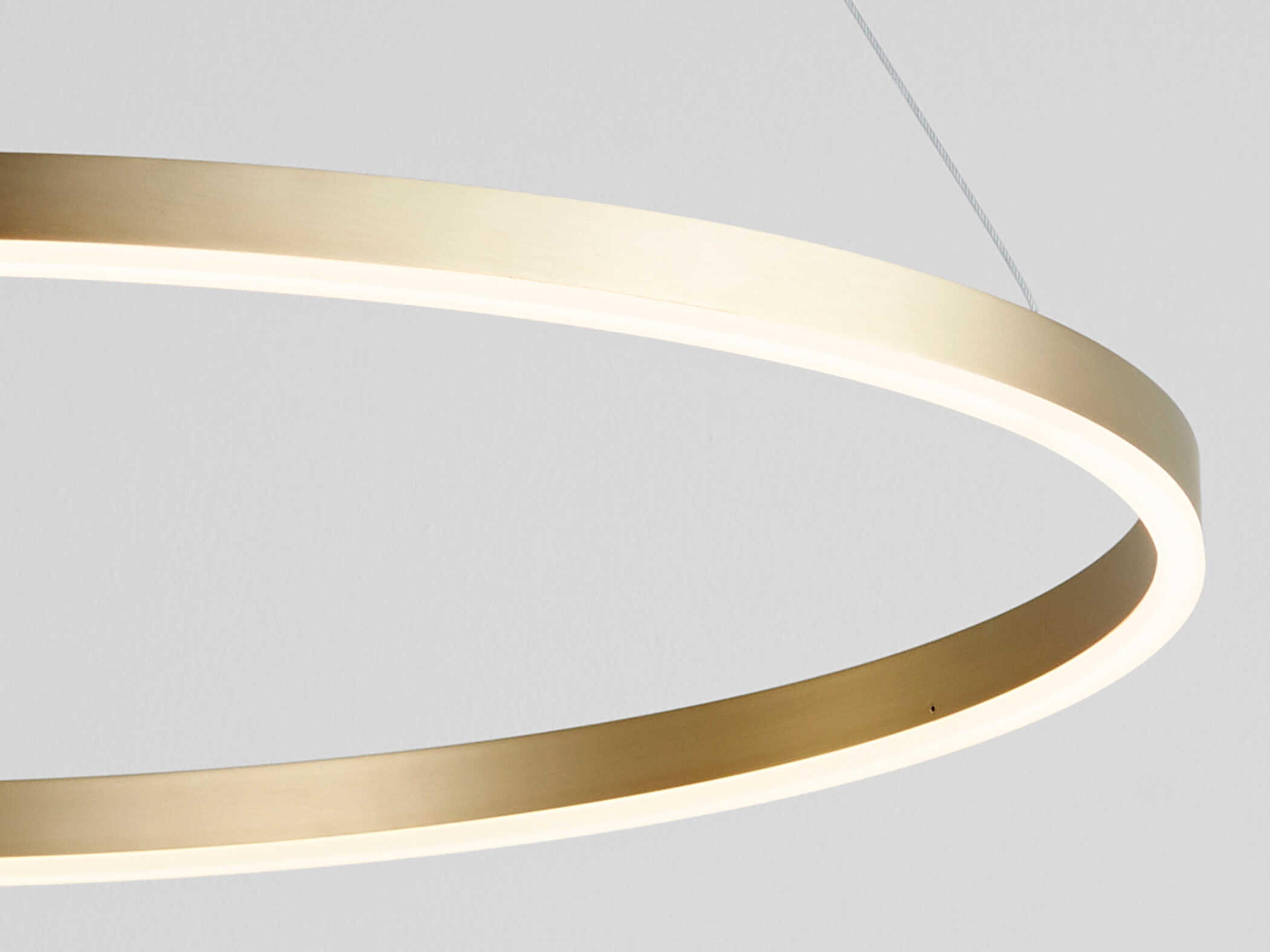 Oxygen by Quorum Circulo 1-Light Aged Brass Pendant