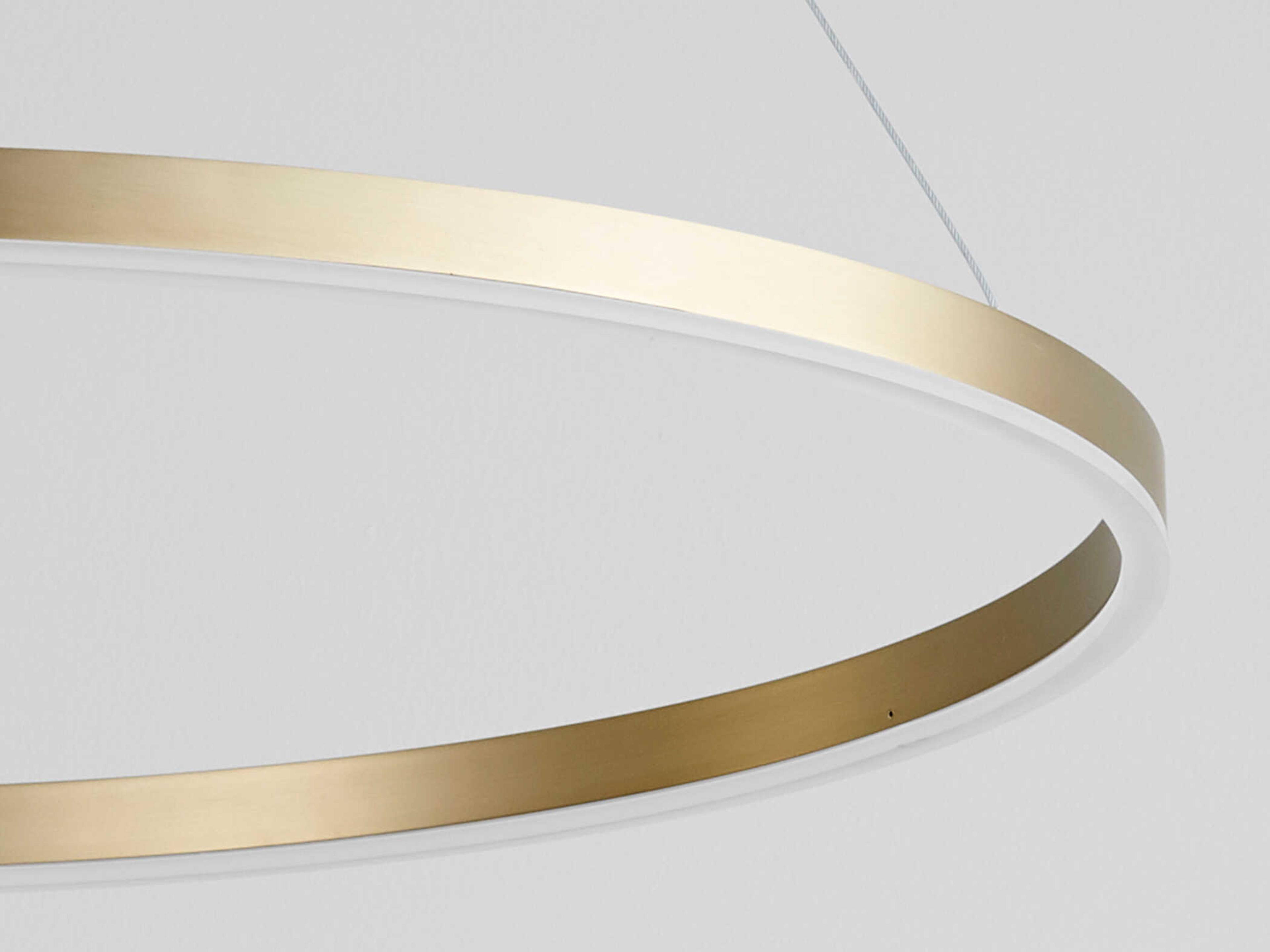 Oxygen by Quorum Circulo 1-Light Aged Brass Pendant