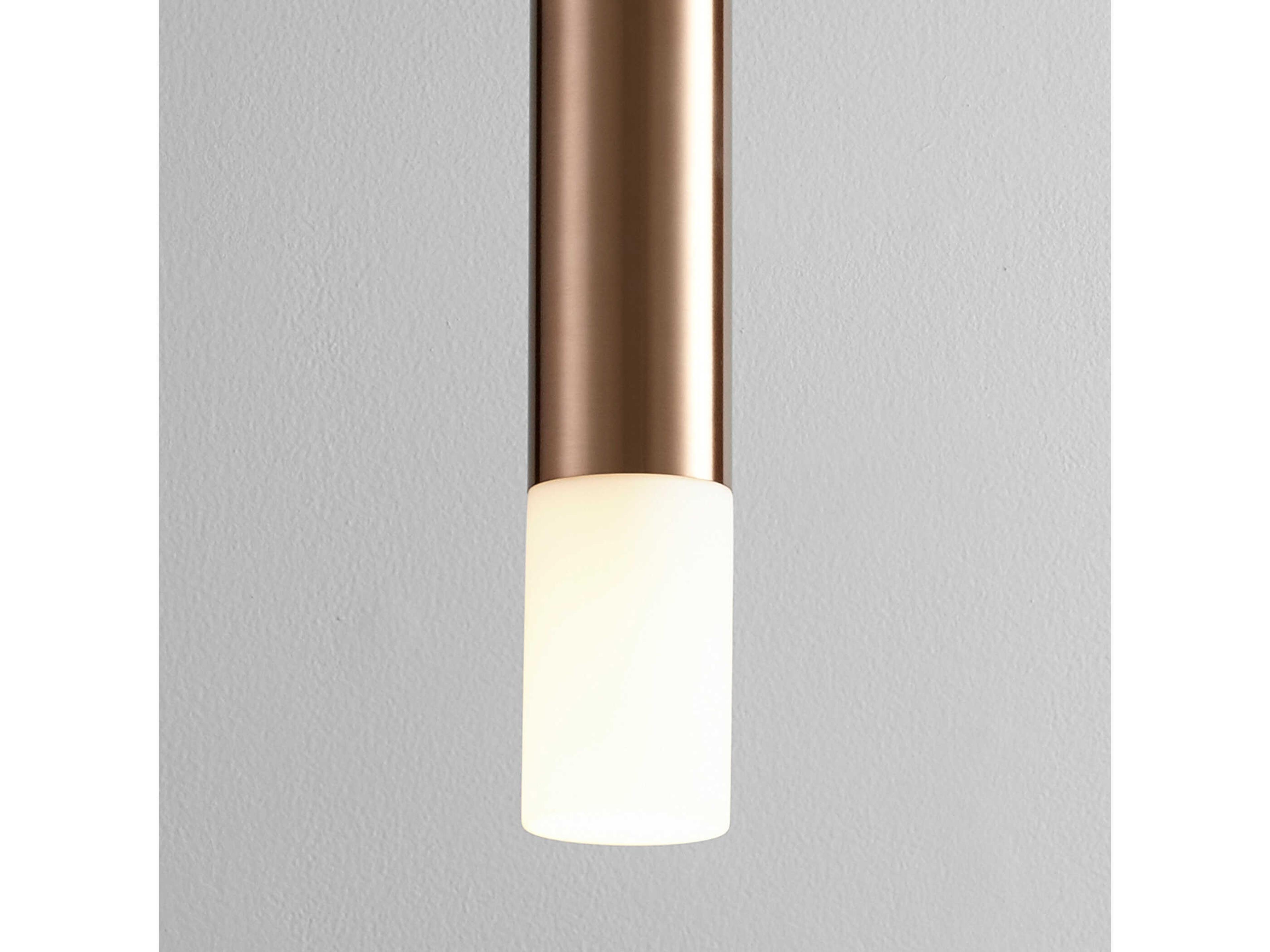 Oxygen by Quorum Opus 1-Light Satin Copper Cylinder Mini Pendant