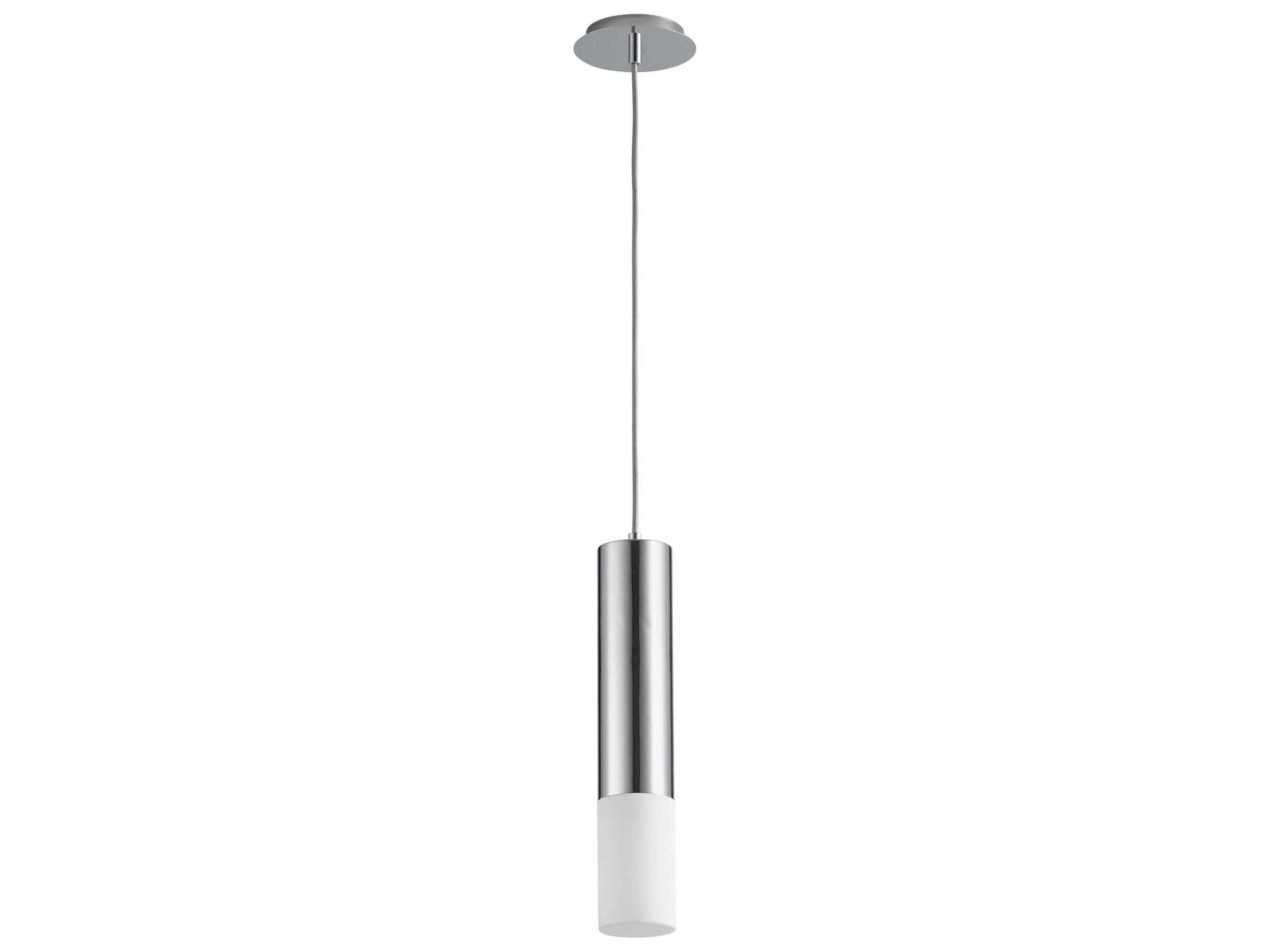 Opus 1-Light Polished Chrome Cylinder Mini Pendant