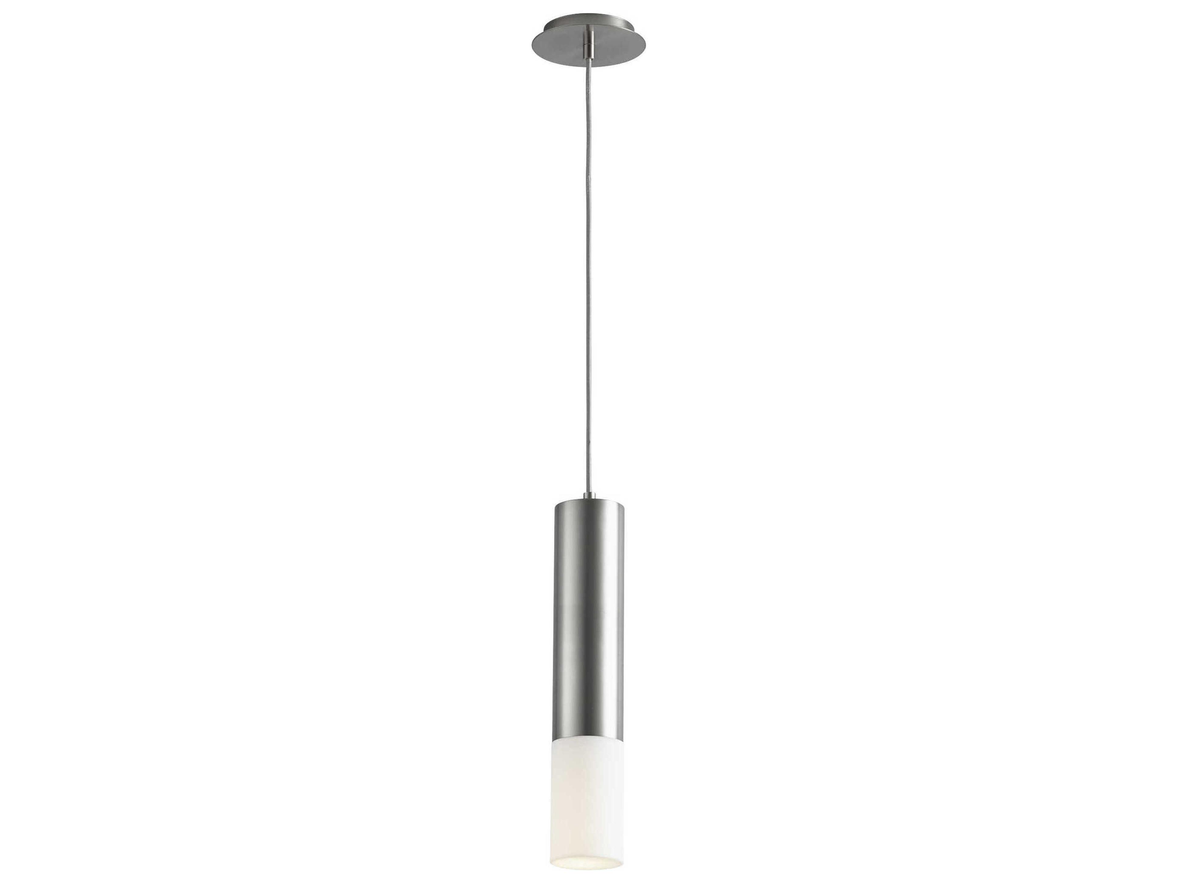Oxygen by Quorum Opus 1-Light Satin Nickel Cylinder Mini Pendant