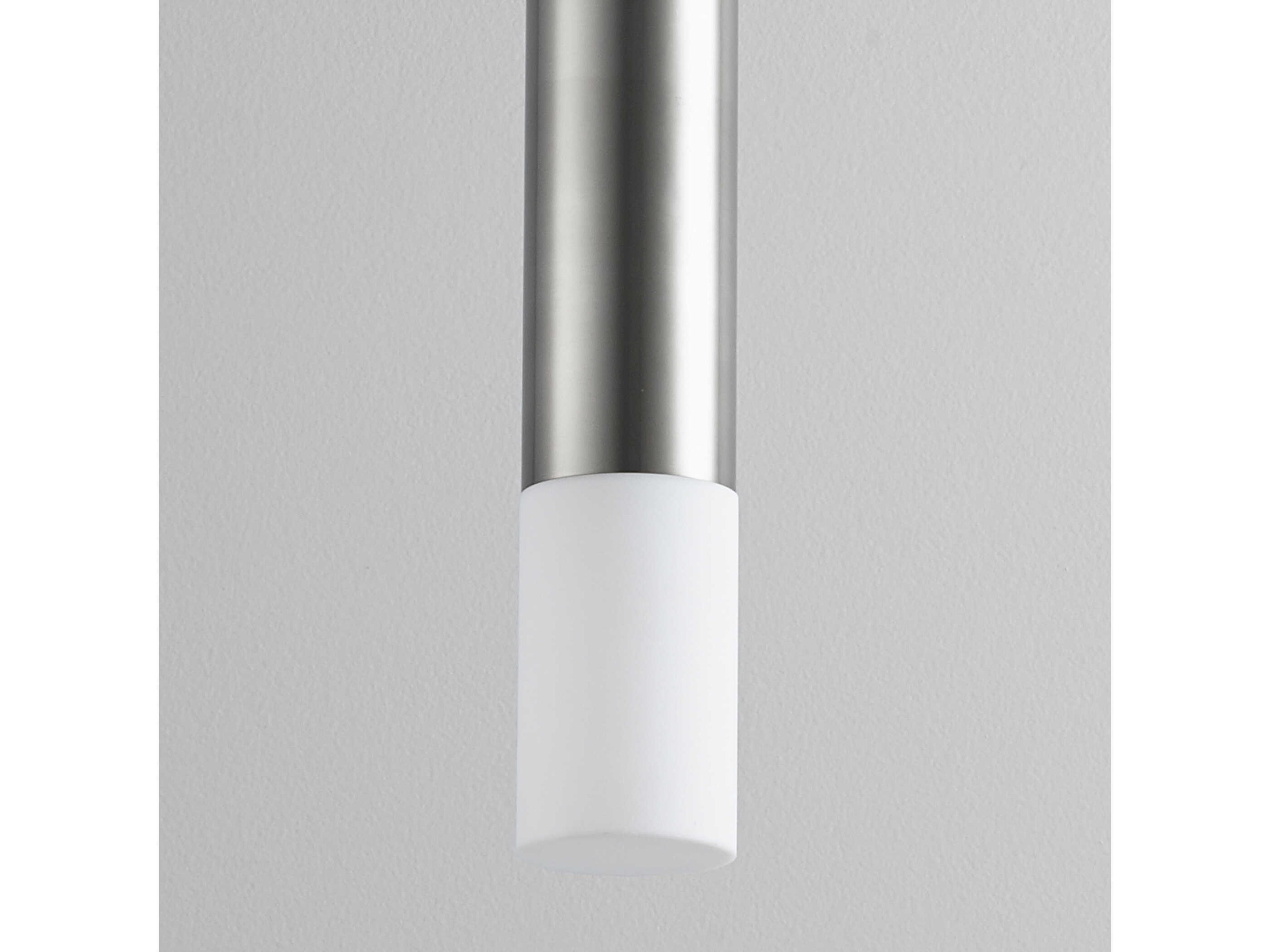 Oxygen by Quorum Opus 1-Light Satin Nickel Cylinder Mini Pendant