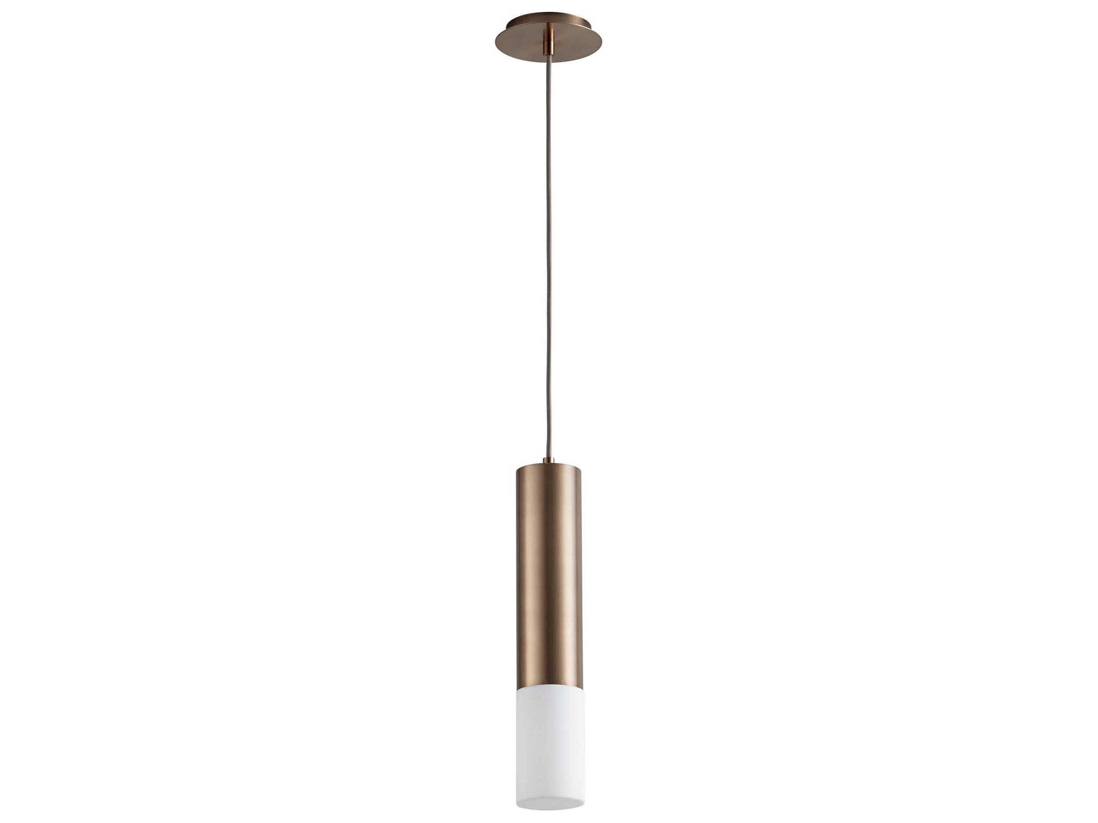 Opus 1-Light Satin Copper Cylinder Mini Pendant