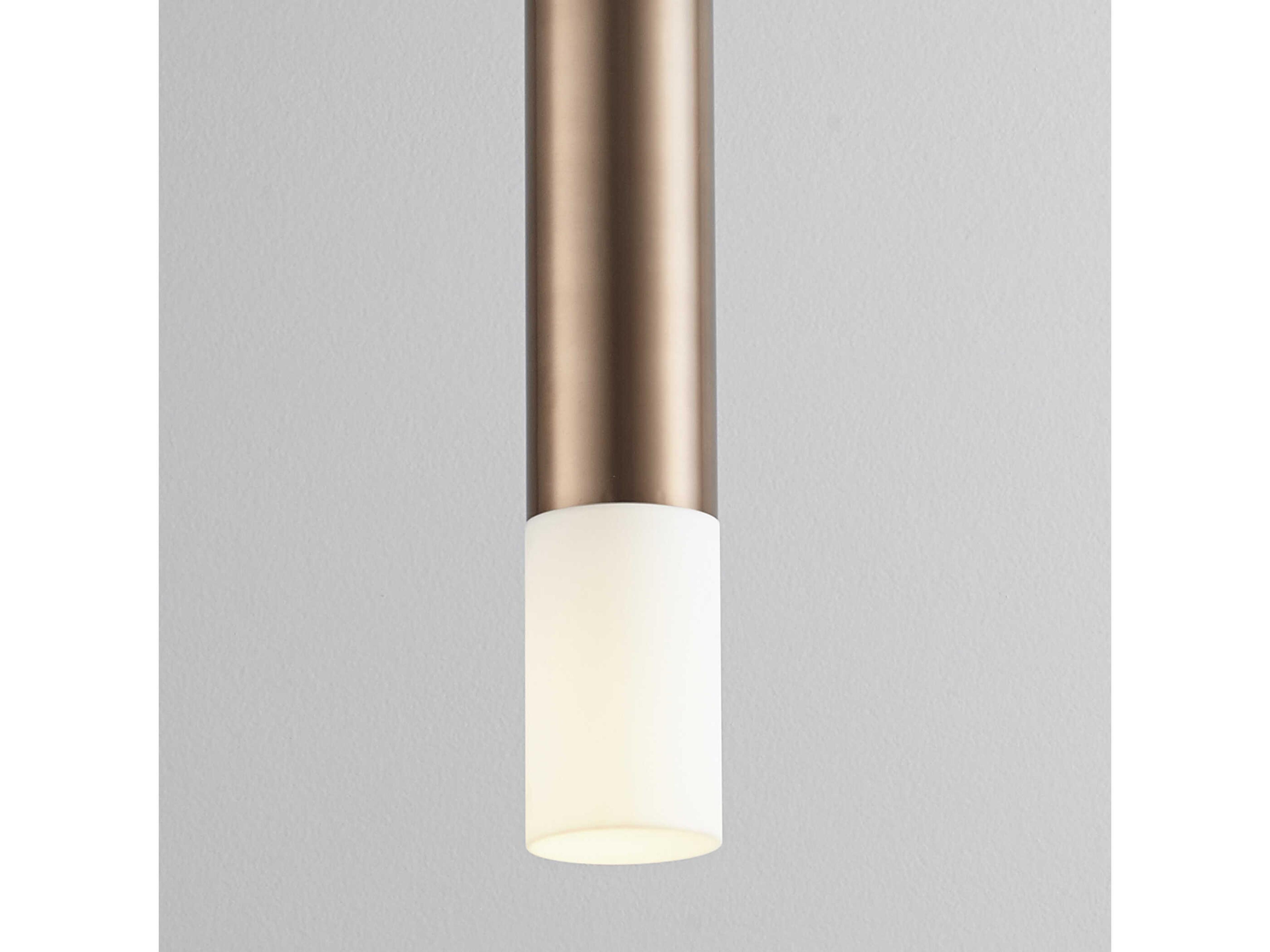 Oxygen by Quorum Opus 1-Light Satin Copper Cylinder Mini Pendant