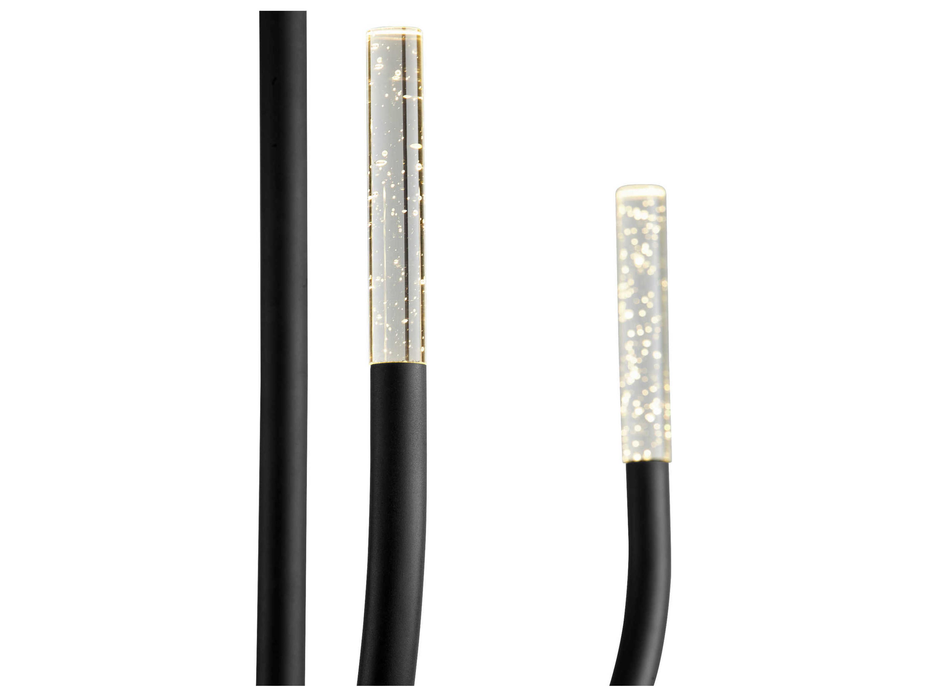 Oxygen by Quorum Presto 6-Light Black Linear Chandelier