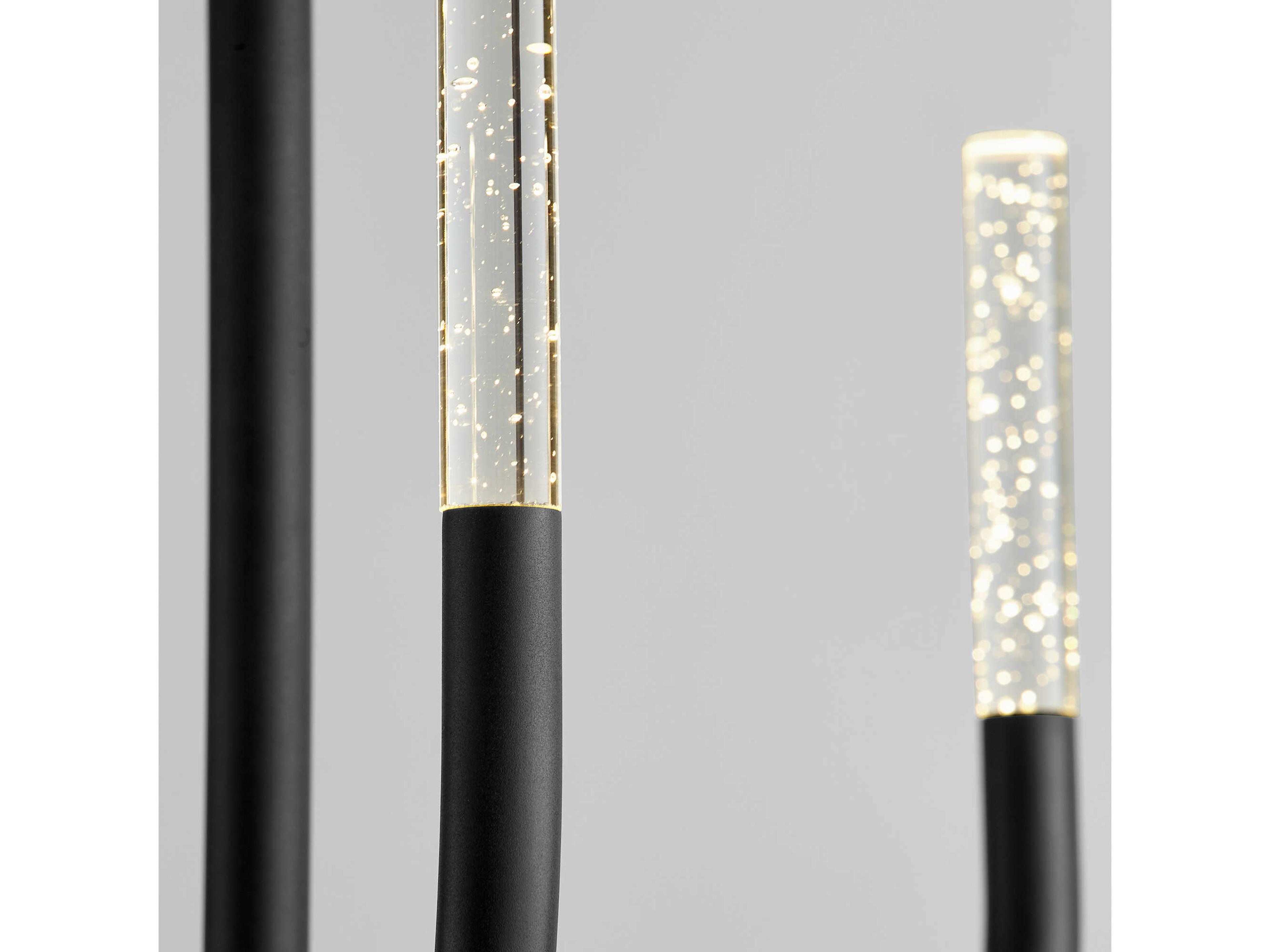 Oxygen by Quorum Presto 6-Light Black Linear Chandelier