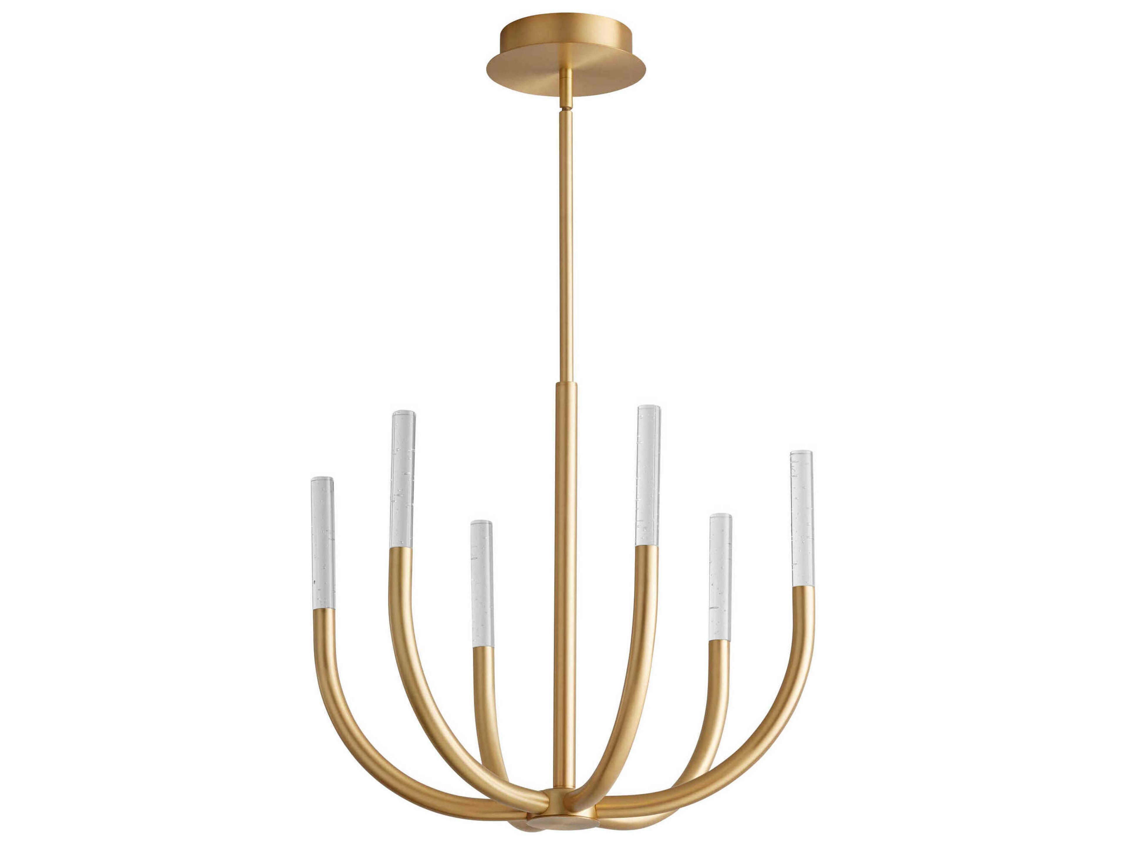 Presto 6-Light Aged Brass Linear Chandelier