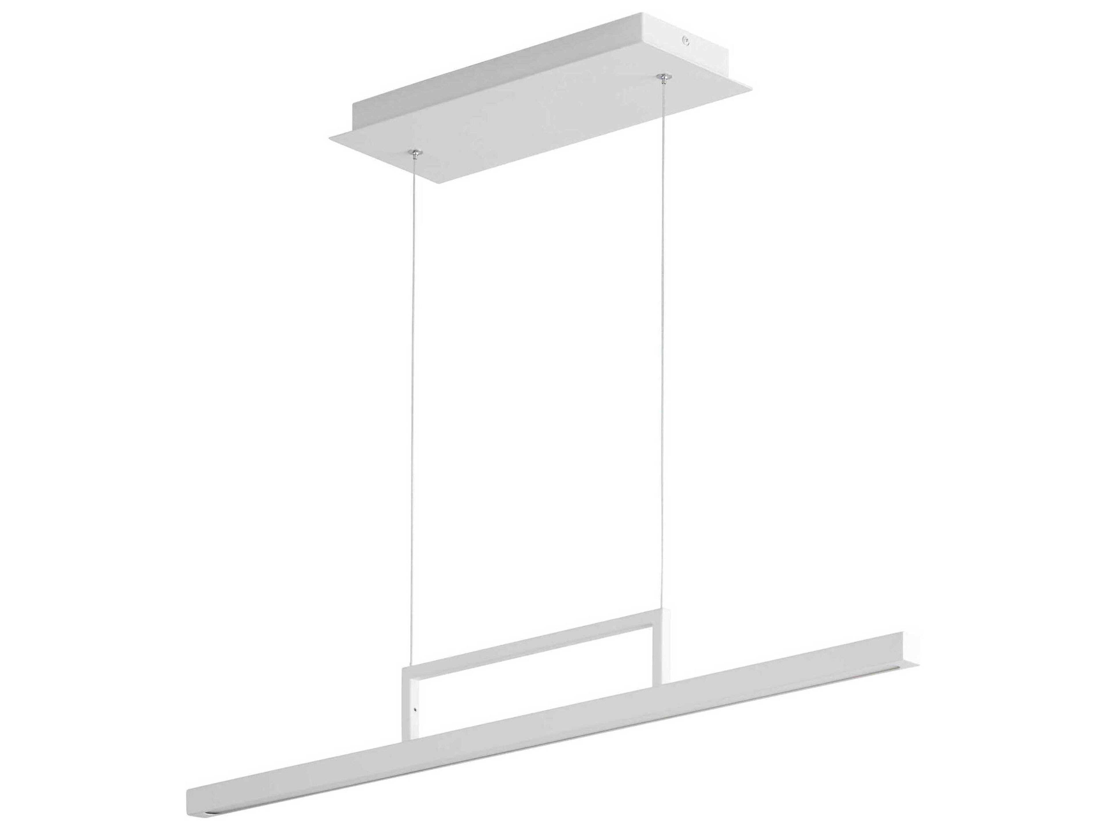 Stylus 1-Light White Linear Island Pendant