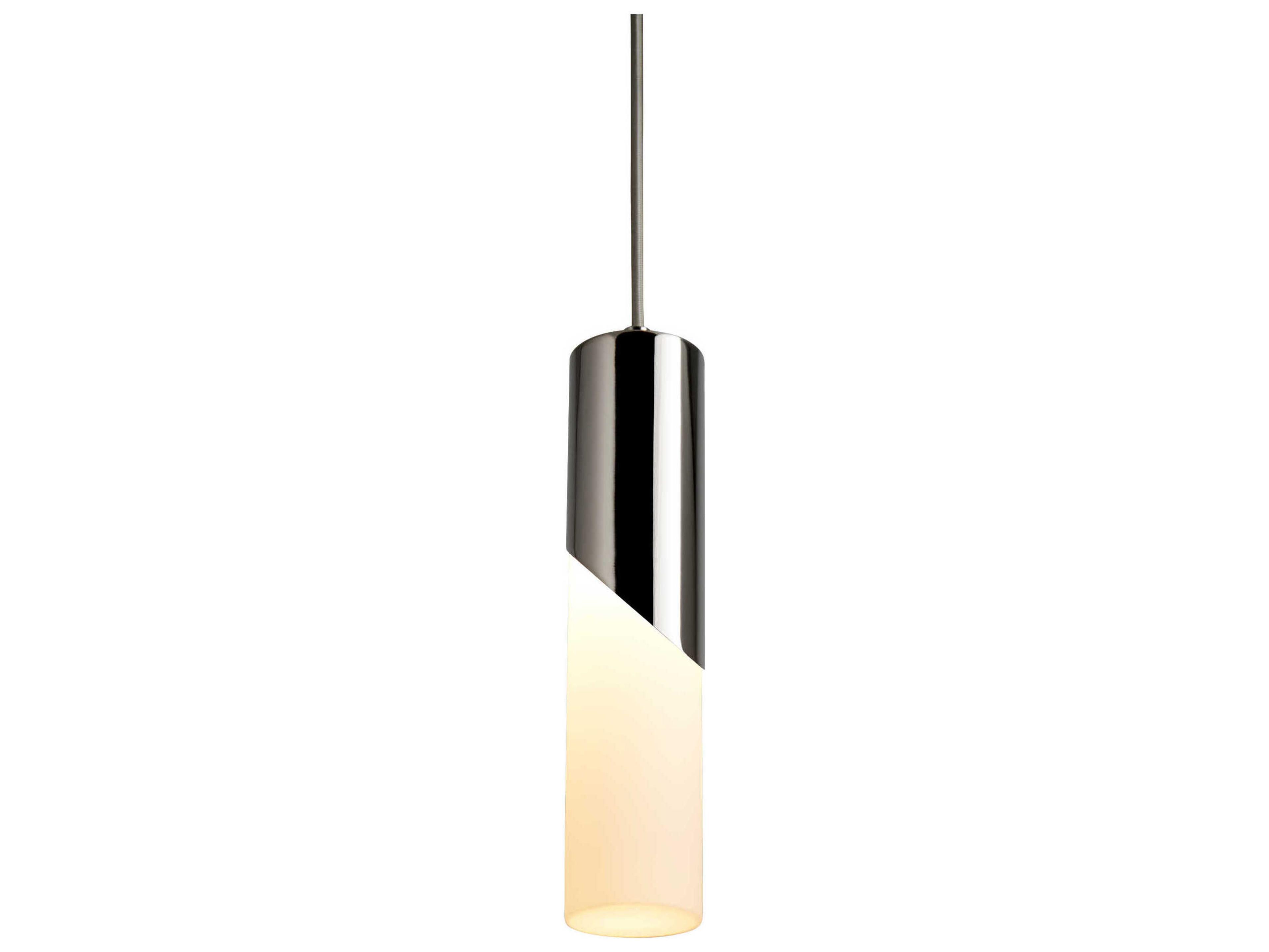 Oxygen by Quorum Ellipse 1-Light Polished Nickel Cylinder Mini Pendant