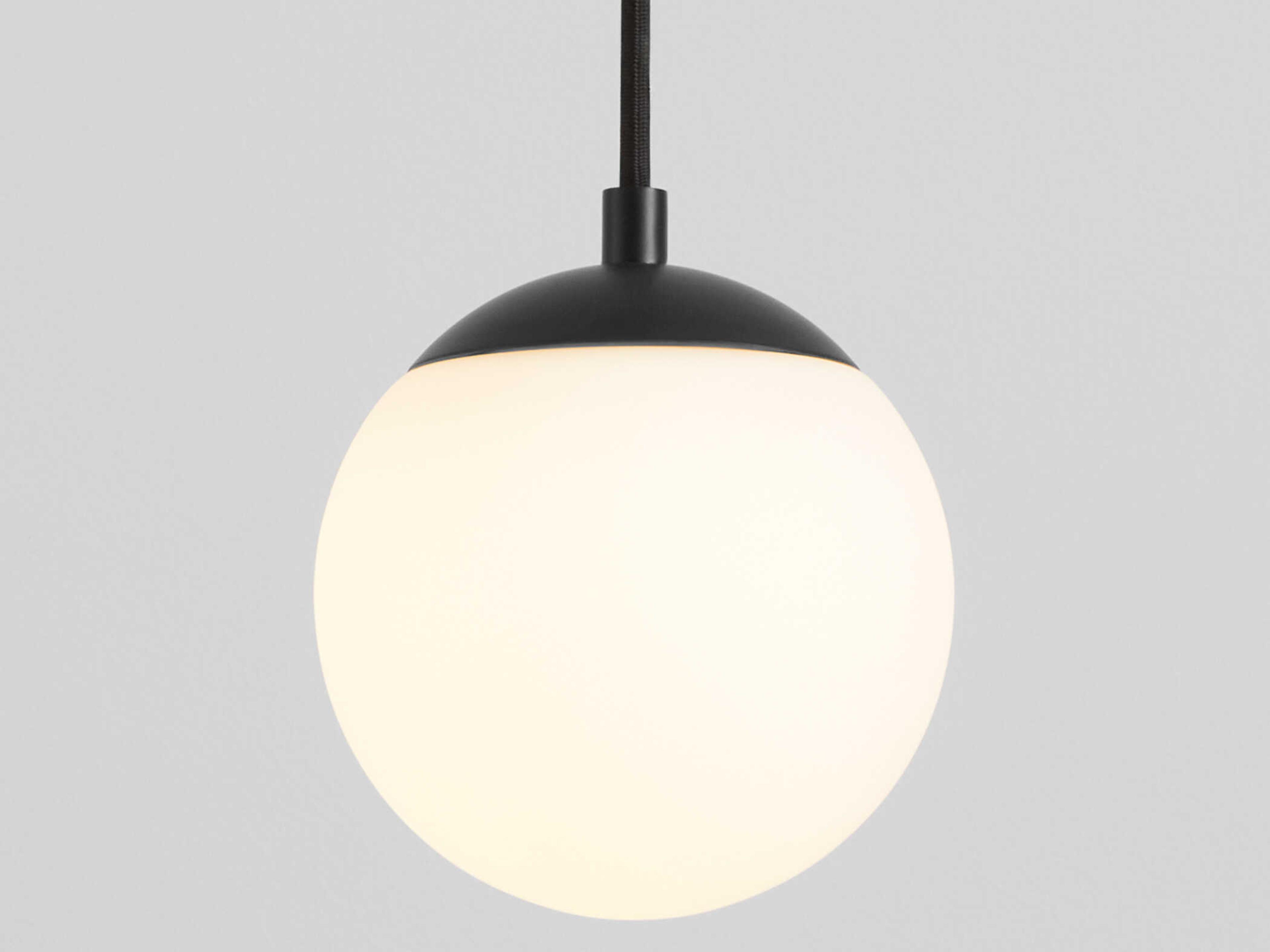 Oxygen by Quorum Luna 1-Light Black Globe Mini Pendant