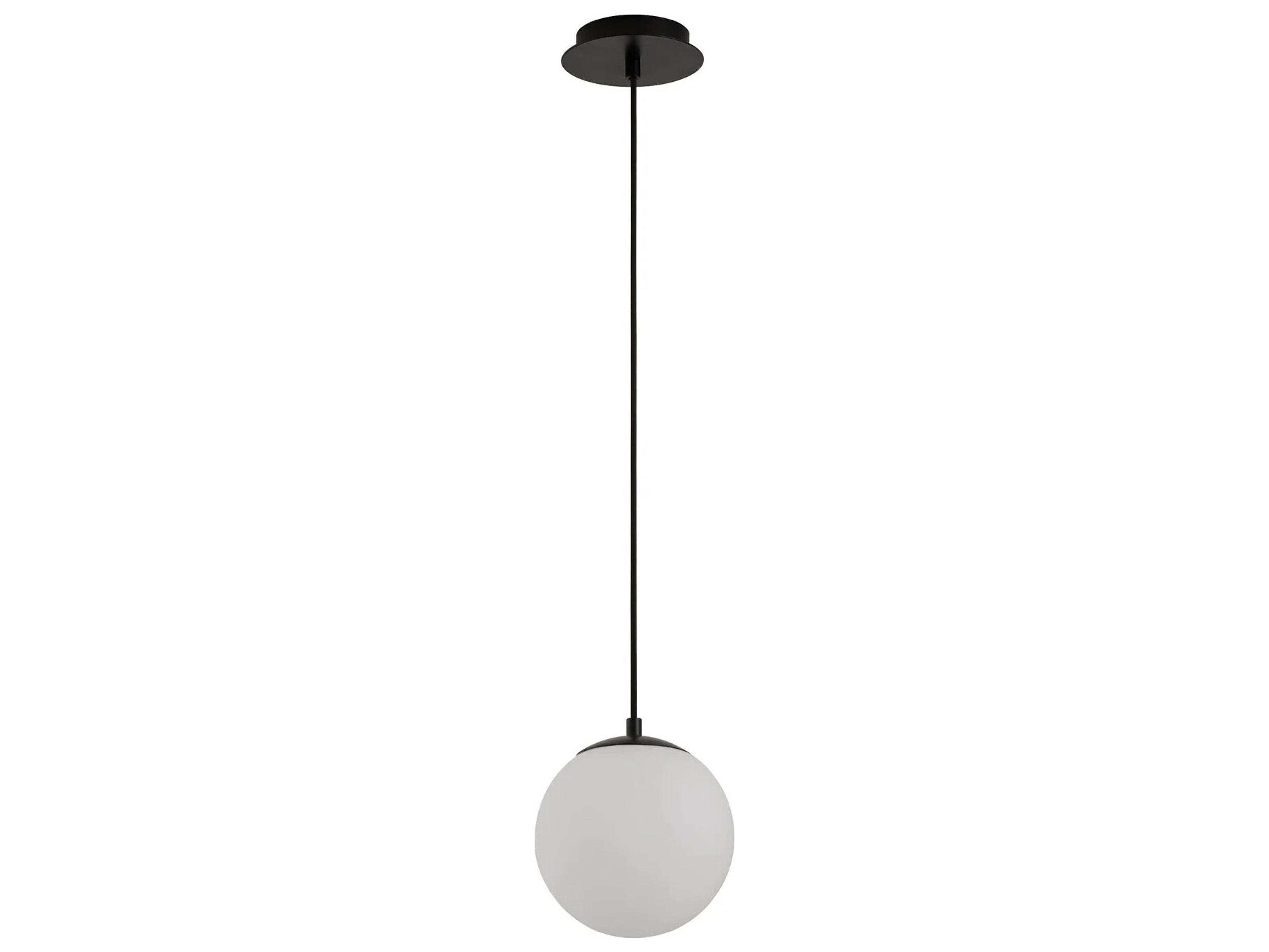 Luna 1-Light Black Globe Mini Pendant