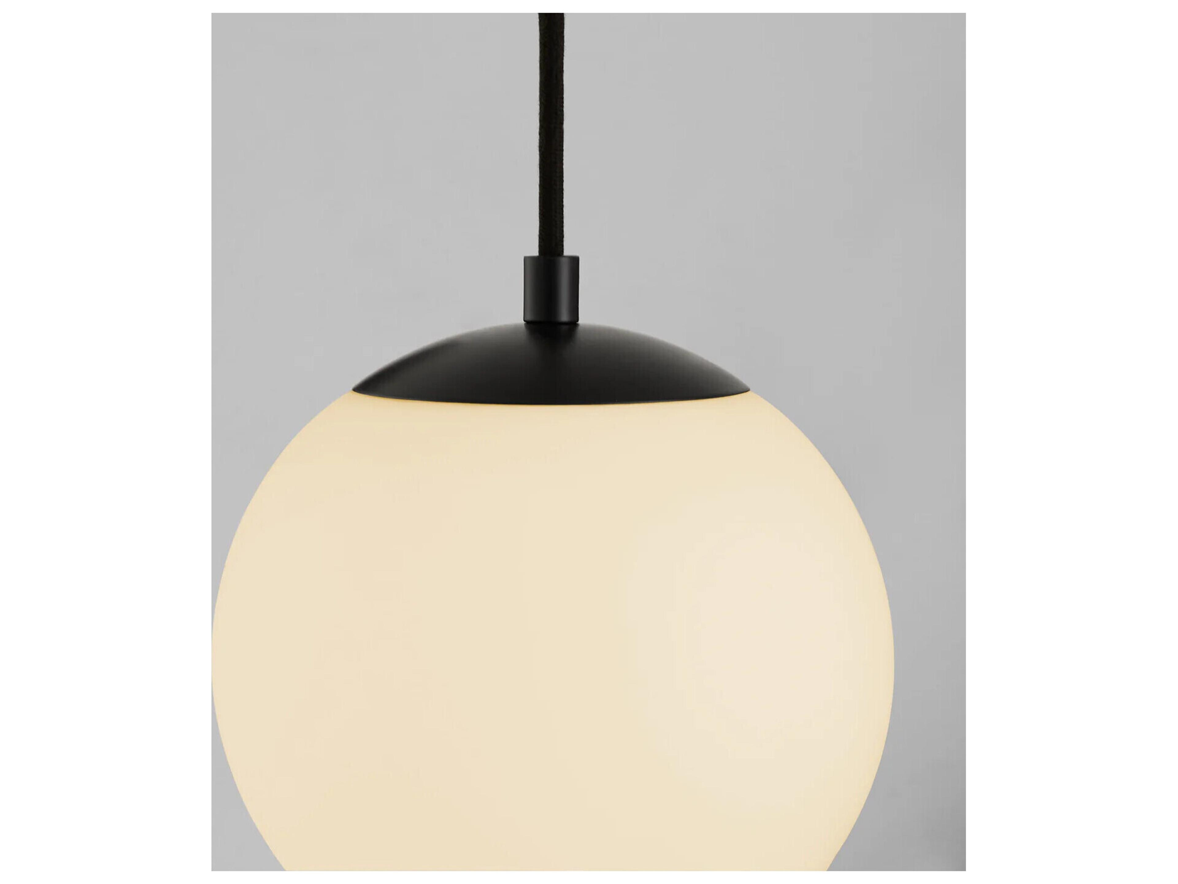 Oxygen by Quorum Luna 1-Light Black Globe Mini Pendant
