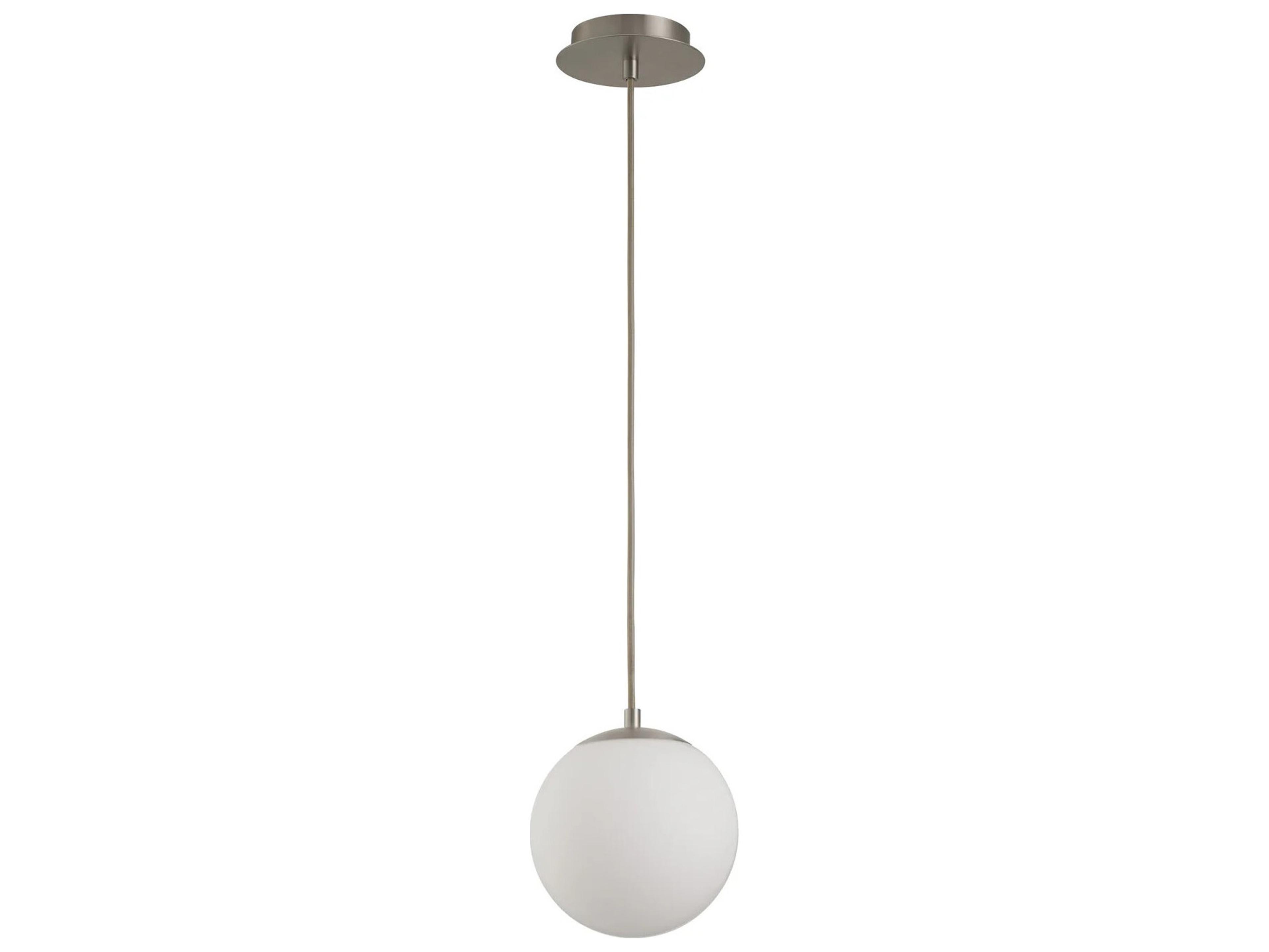 Luna 1-Light Satin Nickel Globe Mini Pendant