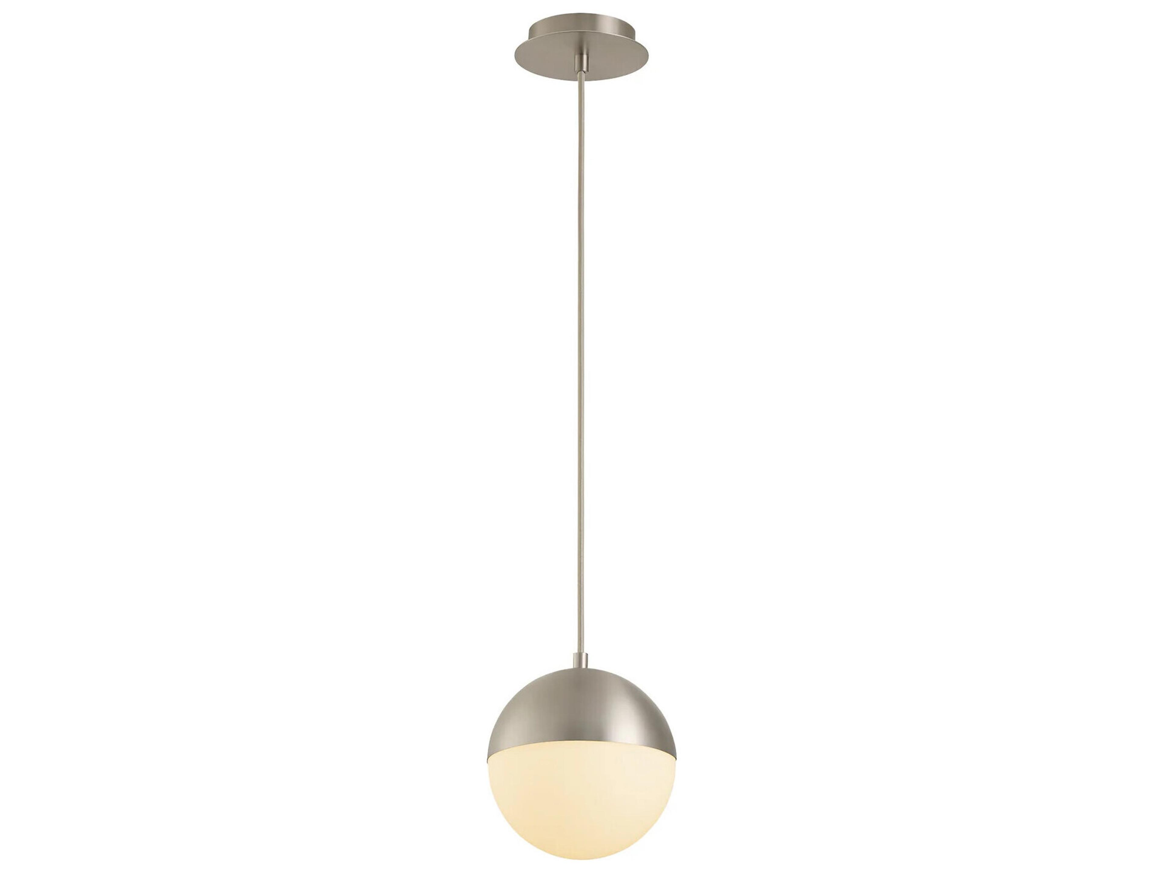 Oxygen by Quorum Luna 1-Light Satin Nickel Globe Mini Pendant